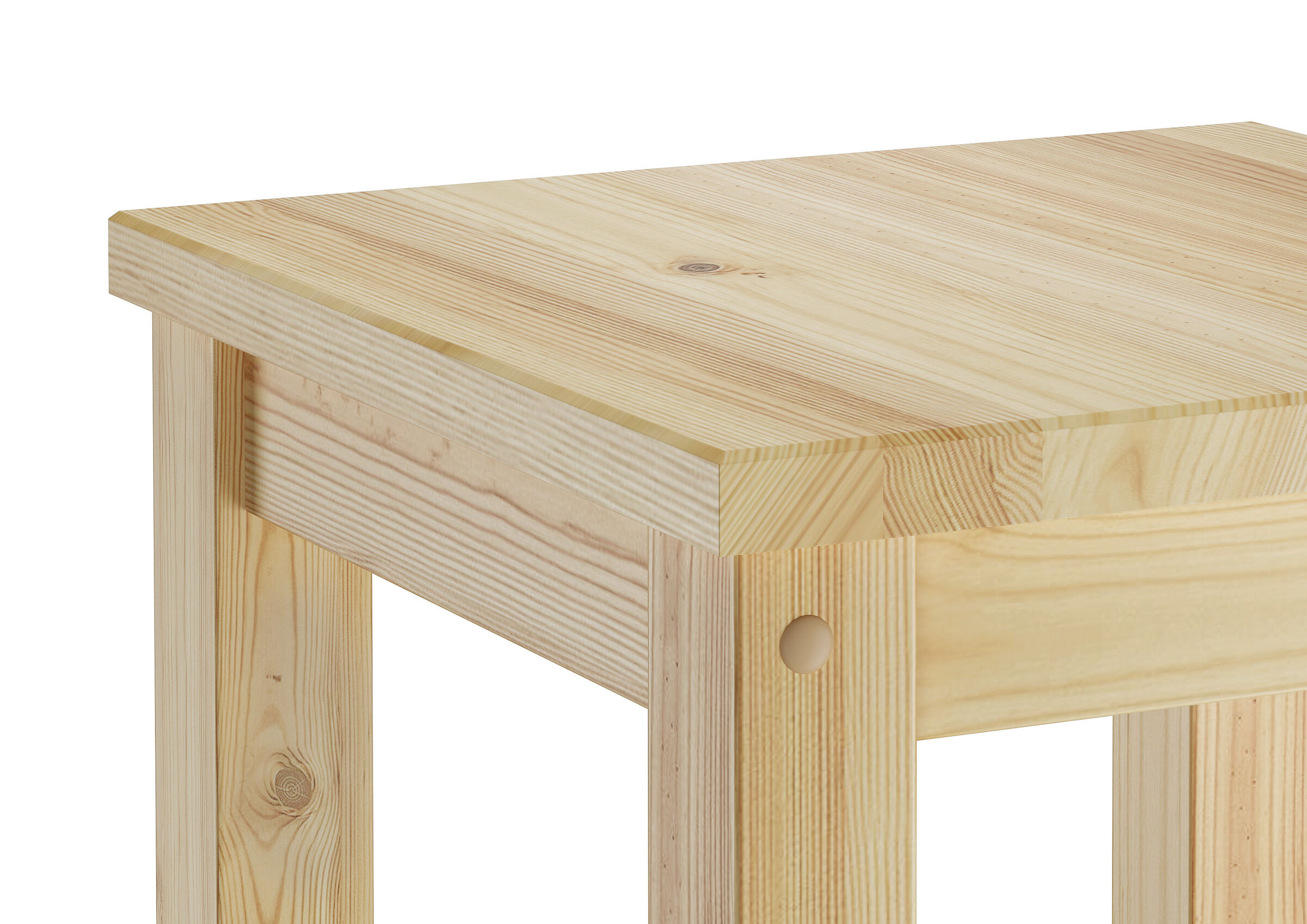Holztisch, Kiefer Holz, Schublade, Lamellierte Oberfläche, Naturholzton,