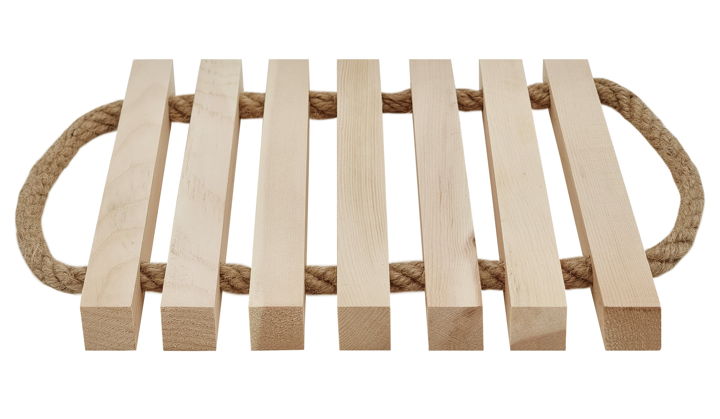 holz, schlitten, seil, holzlatten, natur, Untersetzer aus Zirbenholz Leiteroptik