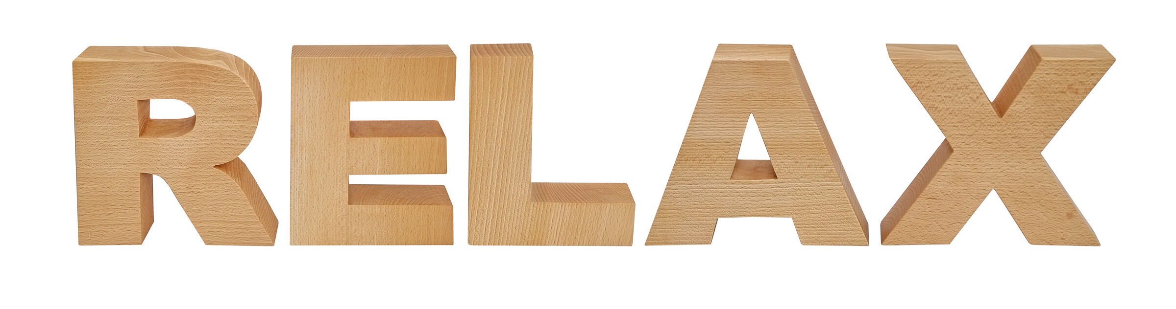 Wohndekoration Schriftzug-RELAX Buche