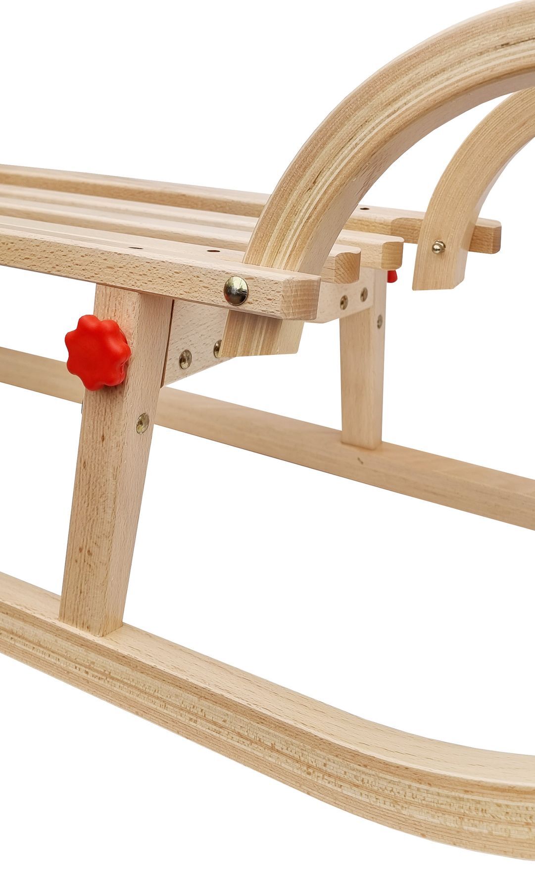Holzbahn, Lauffähige Schienen, Räder Knopf, Holzbausatz, Klemmverbindung, Massivholzschlitten für Kinder