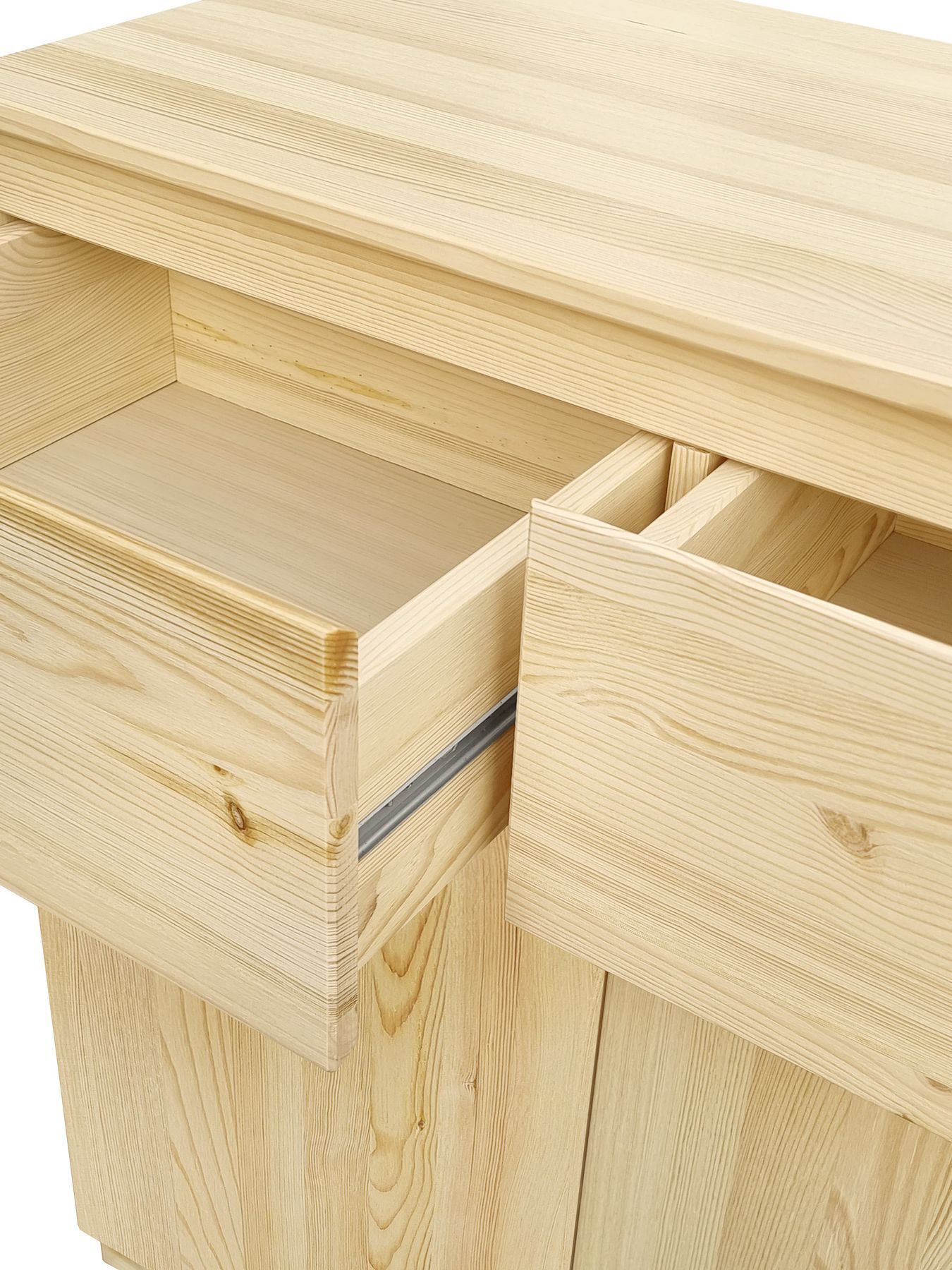Holzkommode, Schubladen, Massivholz, Kiefer, Naturholz, Schöne Verarbeitung der Kieferholzkommode