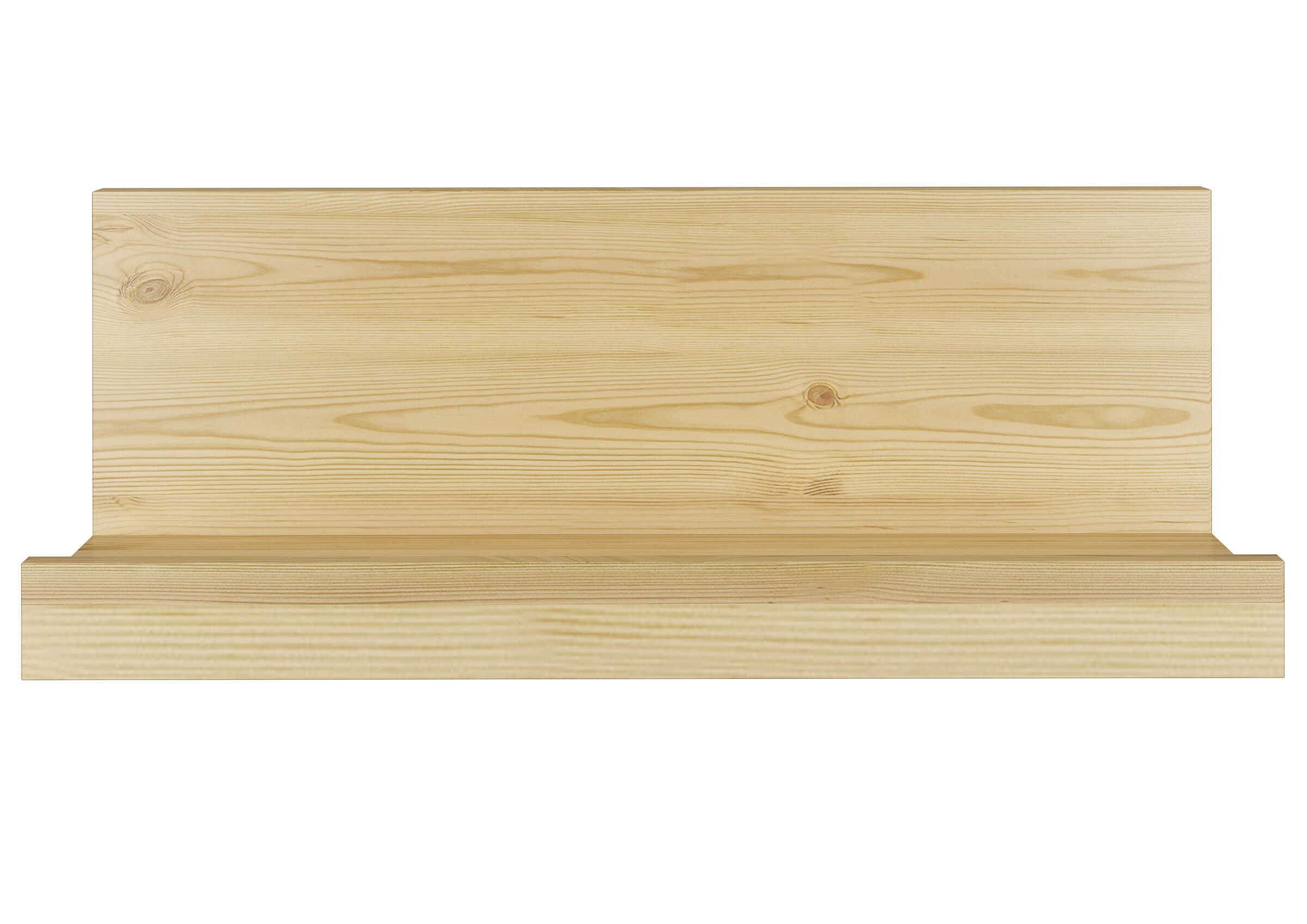 Holzbrett, Kiefernholz, Nadelholz, Holzplatten, Möbelholz, Detailbild der Ablage aus Kiefer