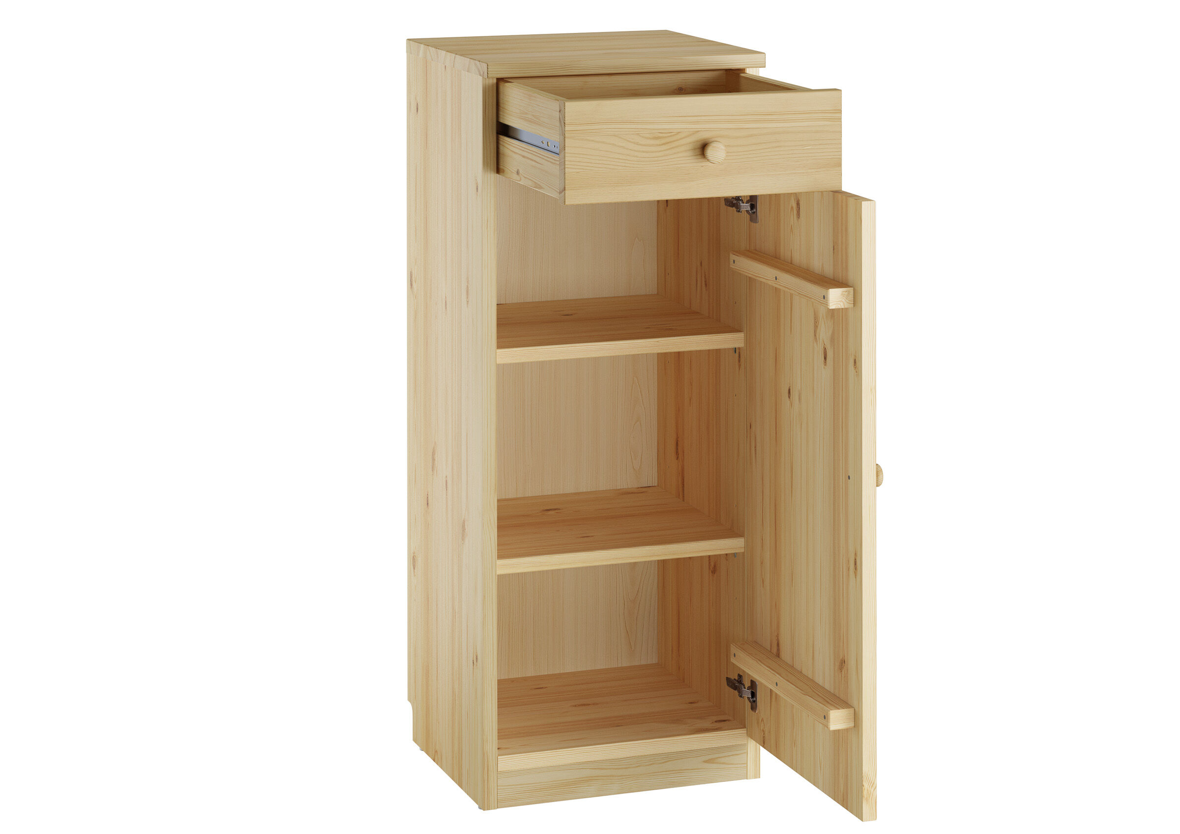 Küchenschrank, Holz, Schublade, offene Regale, Birke, Holzschränkchen mit Schublade