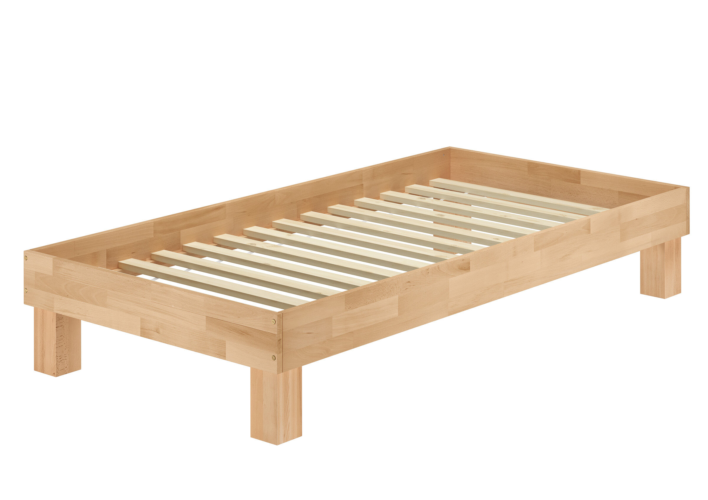 Holzbett, Rahmenbett, Bettrahmen, Holz, Schlafzimmer, Buchebettrahmen mit Rollrost inklusive