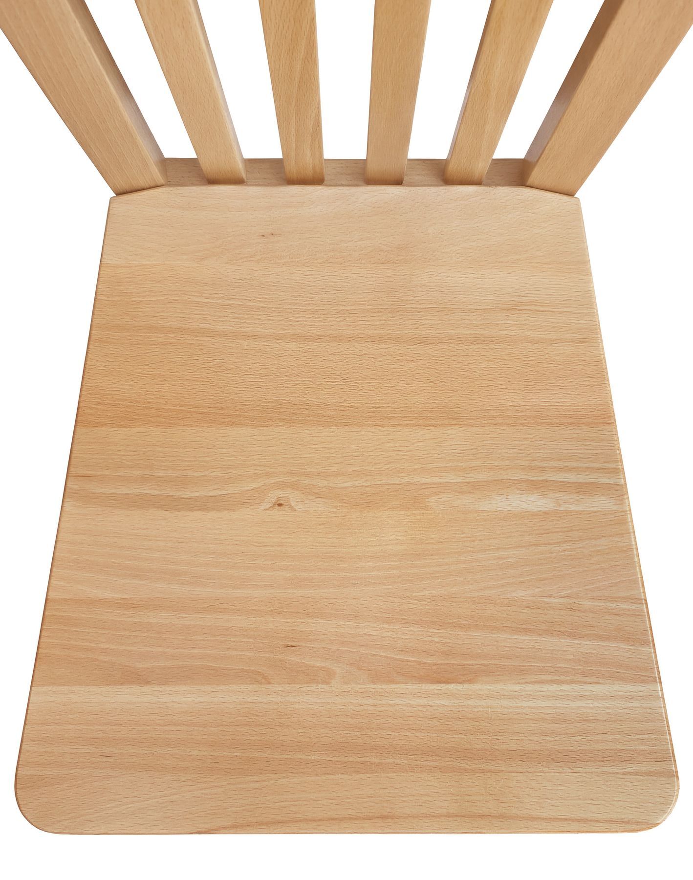 Holzstuhl, Holzstuhl-Sitz, Naturholz, Sitzfläche, Stuhlbeine, Buche Sitzplatte im Detail