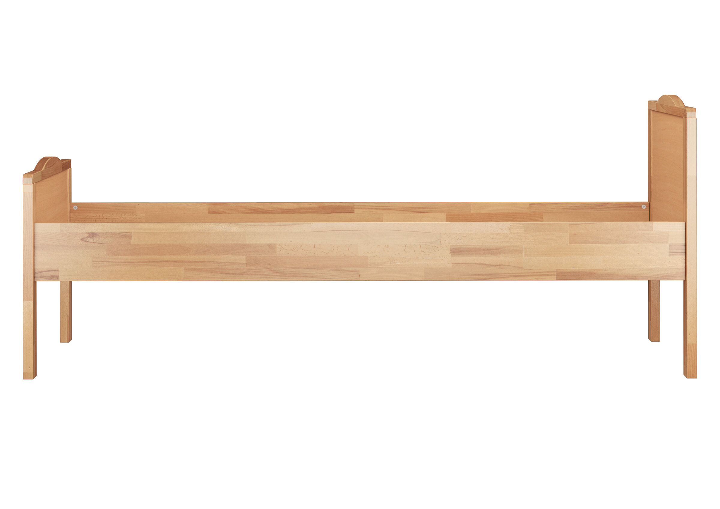 Kopfteil, Holzbett, Holzlatten, Bettrahmen, Holzstruktur, Seitenansicht Buchebett