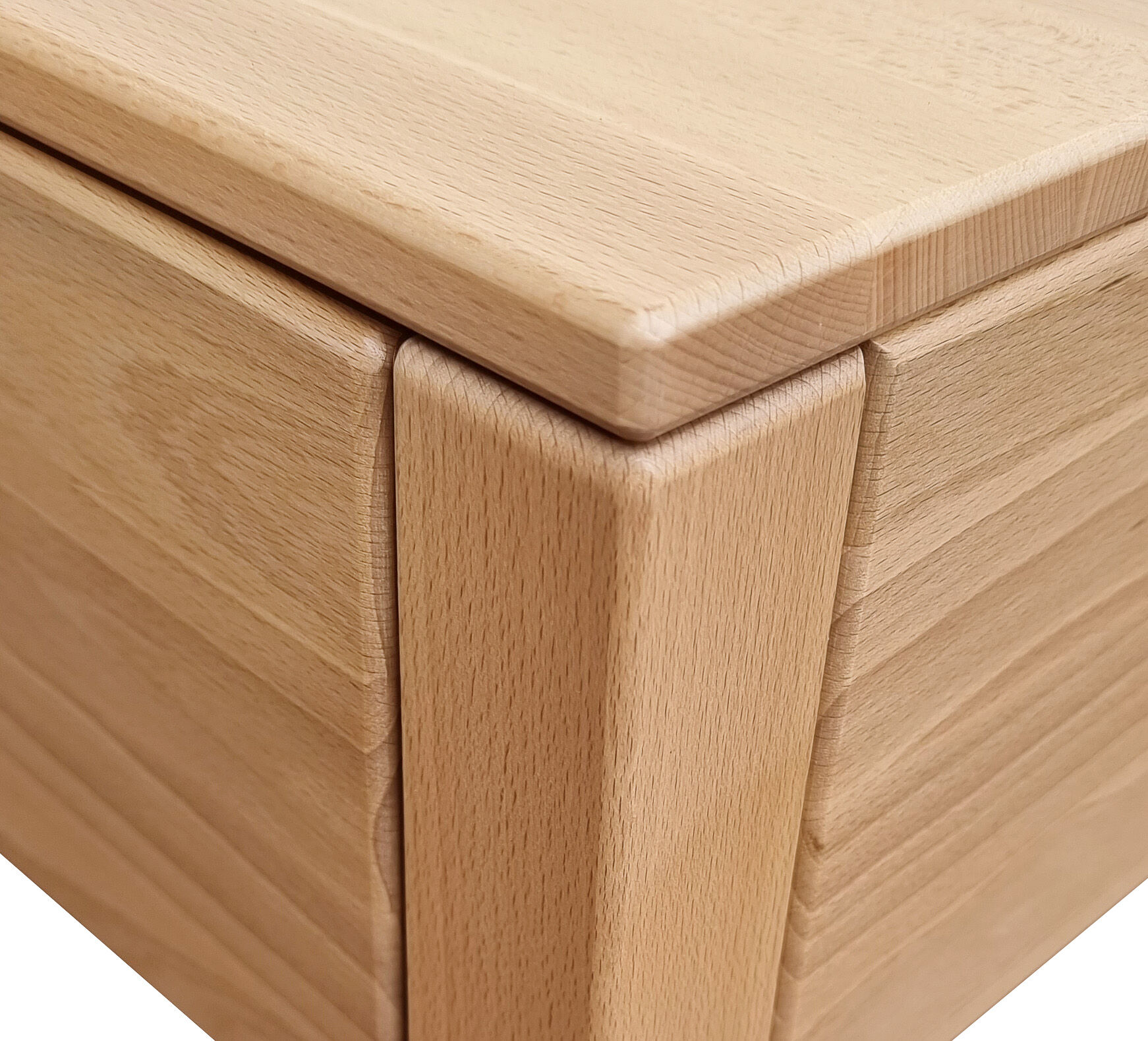 Holz, Möbel, Kasten, Eiche, Holzmaserung, Detailansicht Buchenachttisch