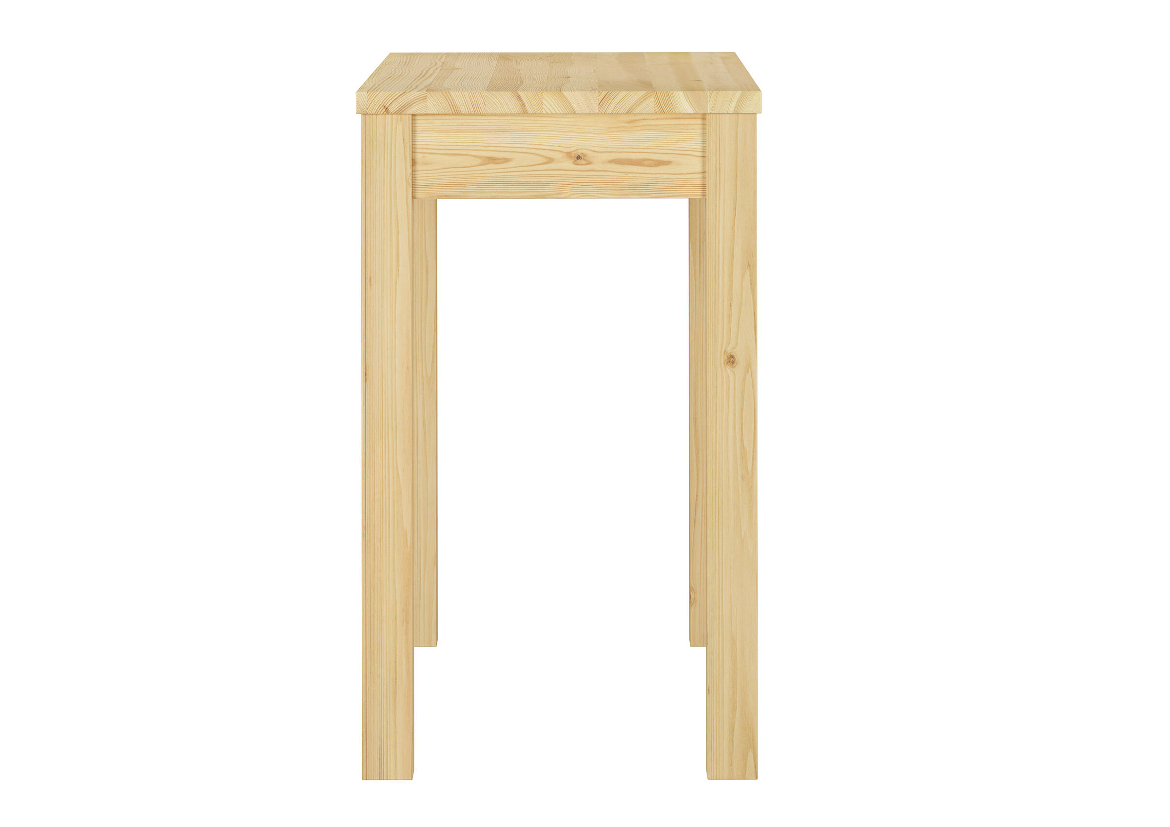 Holzstuhl, Beistelltisch, Hocker, Naturholz, Stuhl mit Ablage, Schlichter Tisch 100x45 aus Kiefer