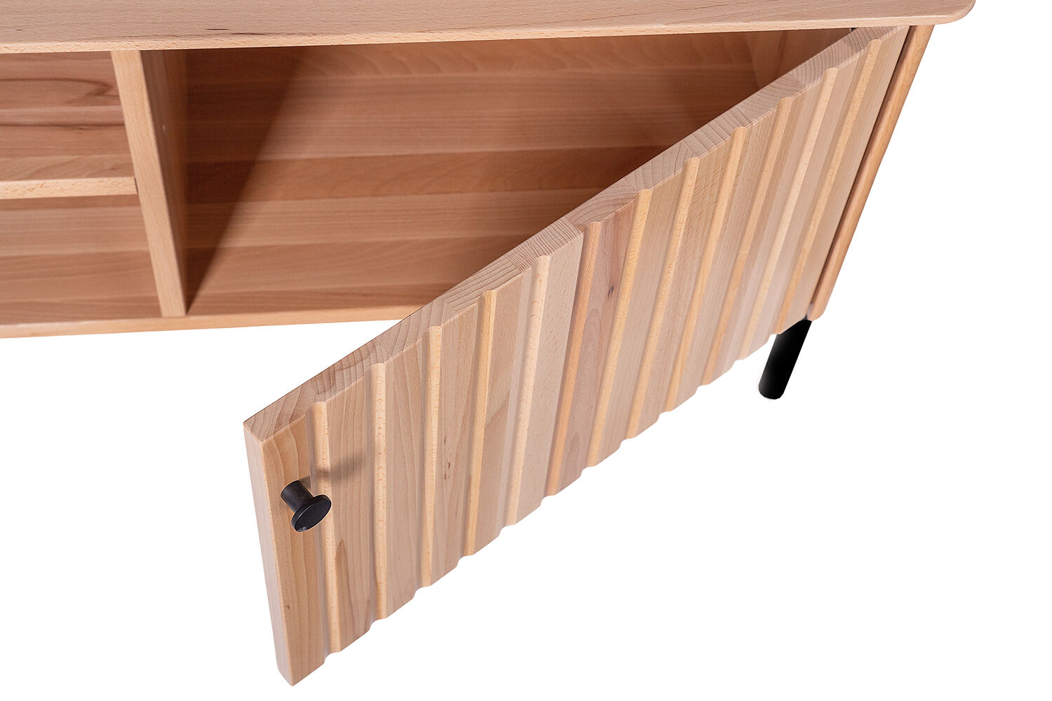 Schublade, Mobiliar, Anrichte, Holz, Kabinett, Moderne Türen im Detail aus Kernbuche