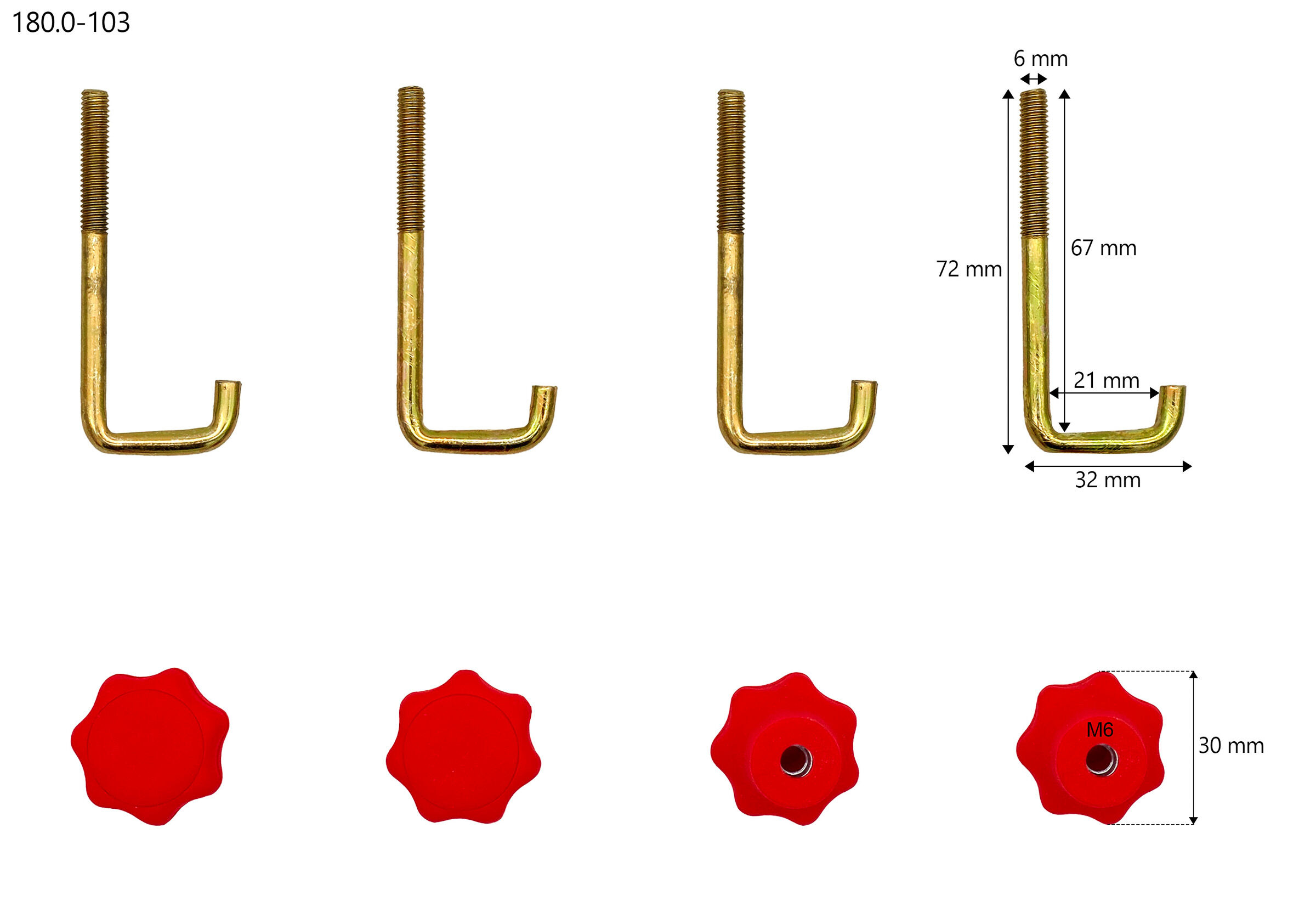 stainless bolt, threaded bolt, U-bolt, Brass hardware, adjustable knob, 4er Set beschläge für Schlittenbefestigung