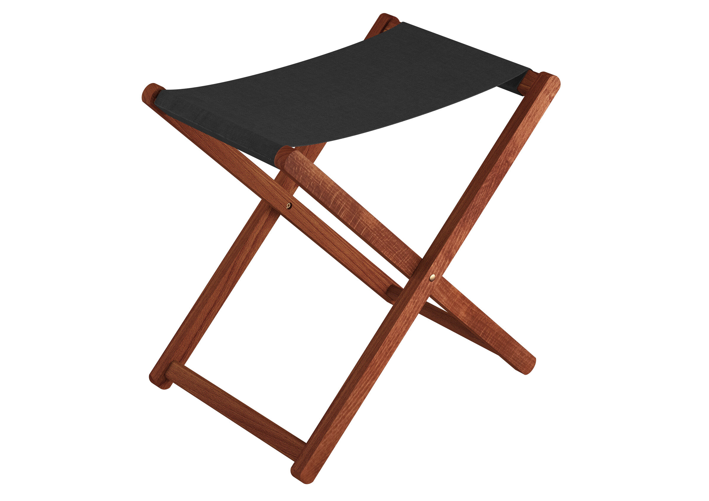 Holzhocker schwarz schwarzer Stoffhocker
