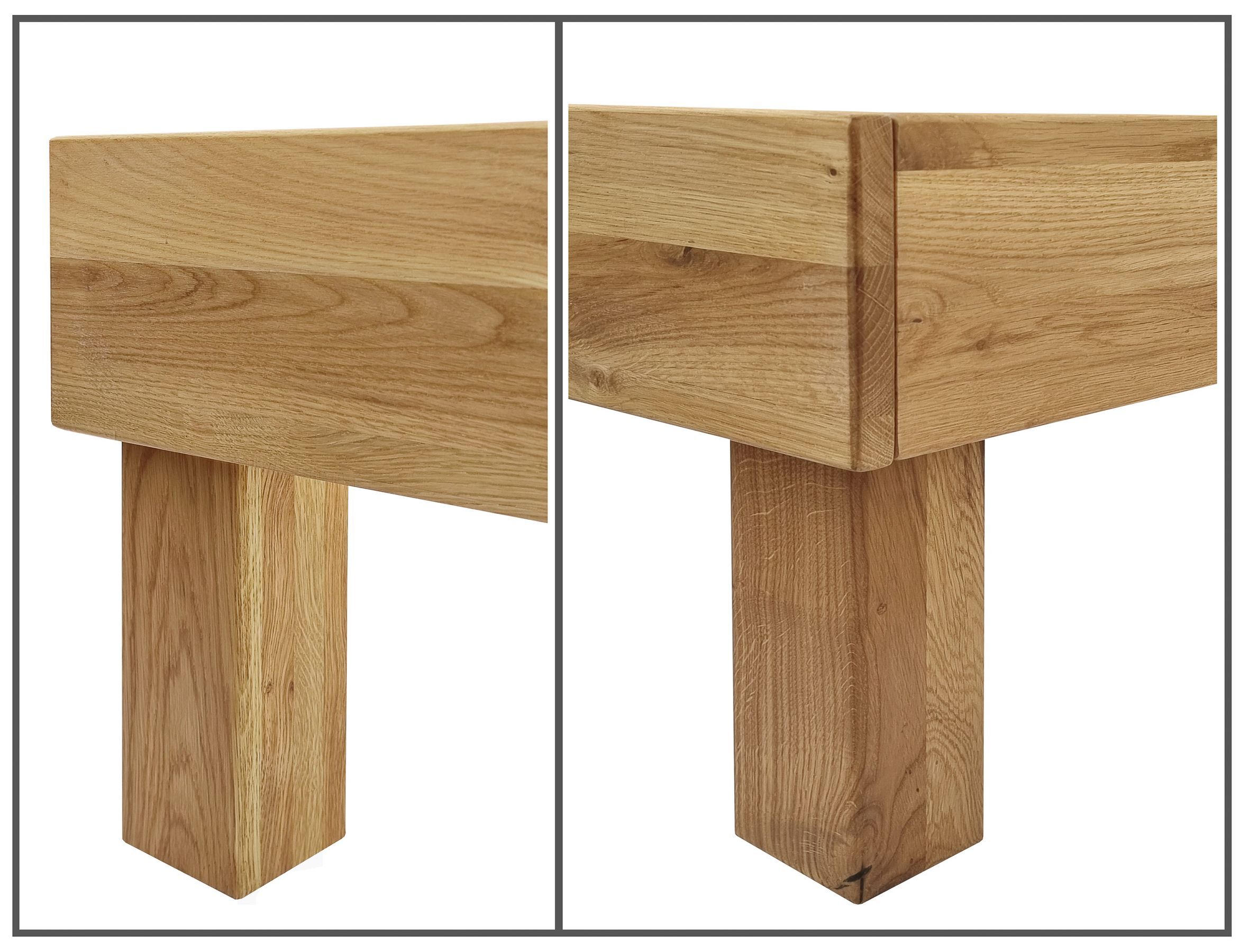 Holz, Eiche, Tischbein, Tischplatte, Holzdesign, Fuß des Echtholzbettes 200x200