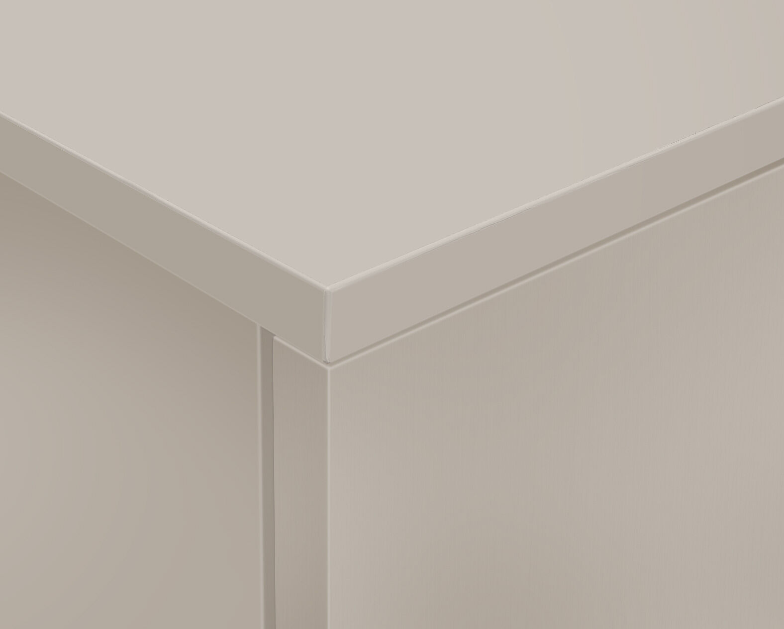 Schublade, Schrank, Beige, Holz, Kante, Detailbild der ABS-Kante