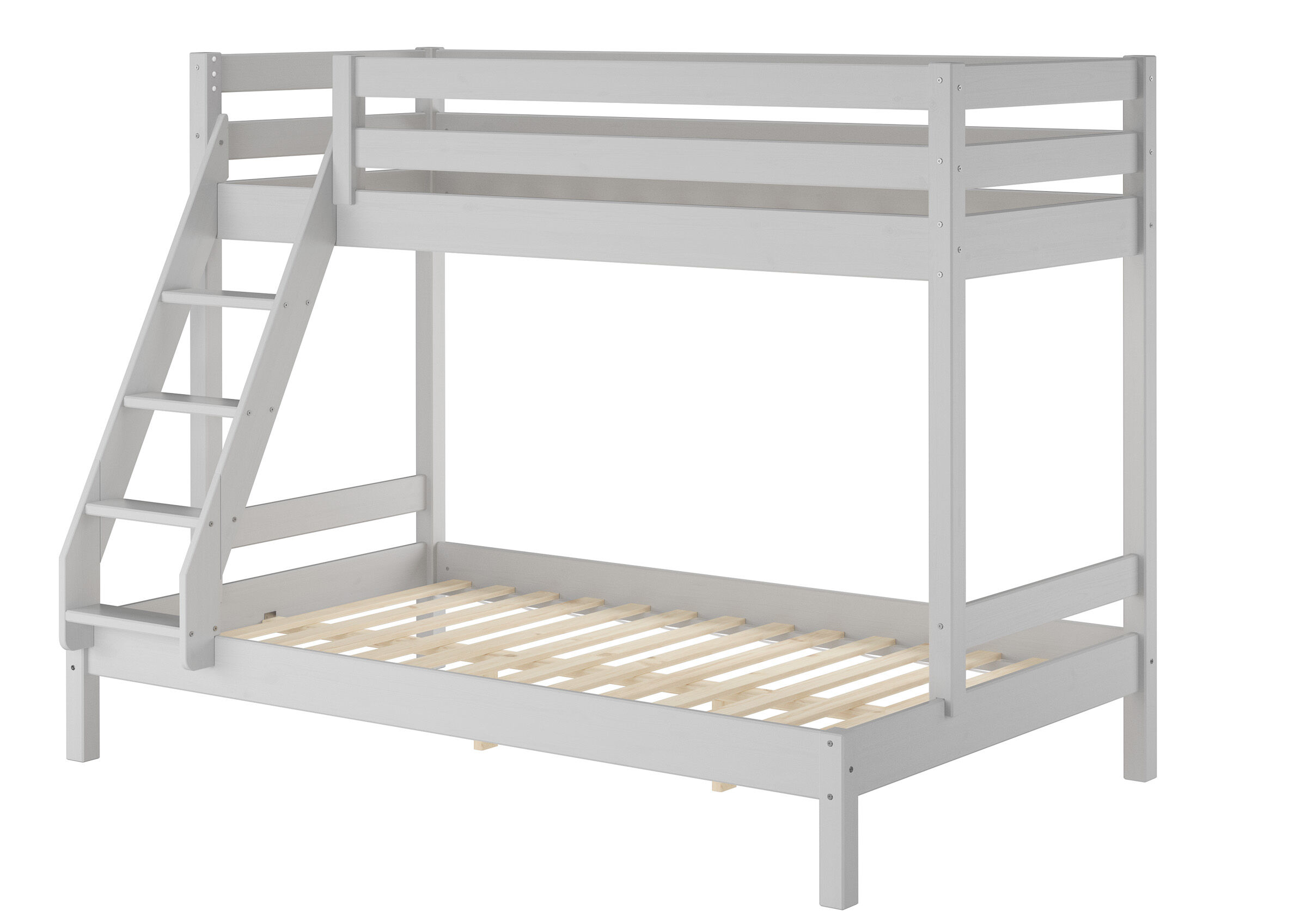 Massivholzbett für Erwachsene Kiefer hellgrau Bett, Hochbett, Mobiliar, Krippe, Bett für Säuglinge, Stockbett für Erwachsene