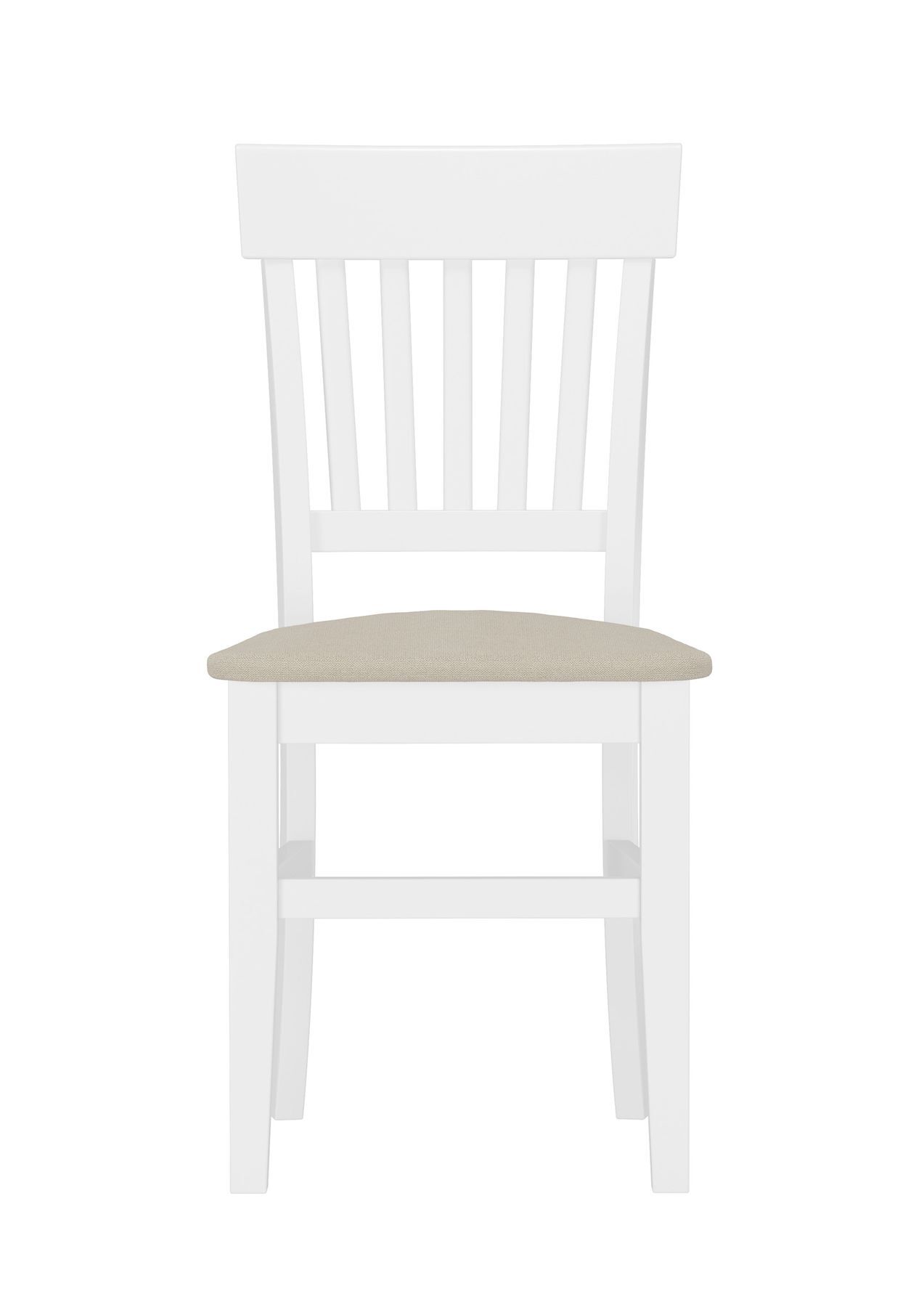 stuhl, stühle, holzstuhl, weißer_stuhl, sitzzubehör, Küchenstuhl weiß mit Sitzfläche taupe