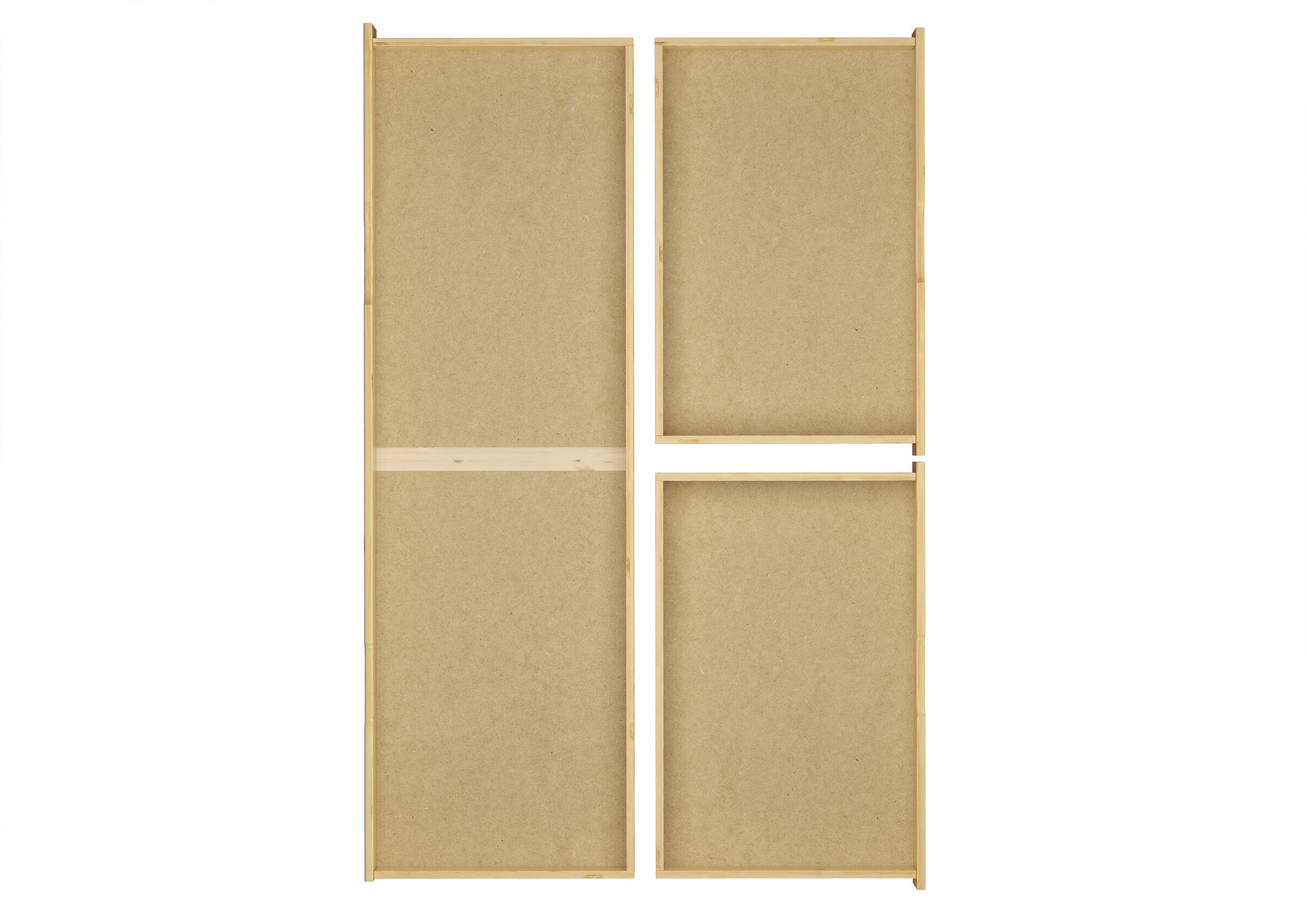 holzrahmen, regal, platten, zweiteilig, korkplatte, Untersicht 3 Bettkasten