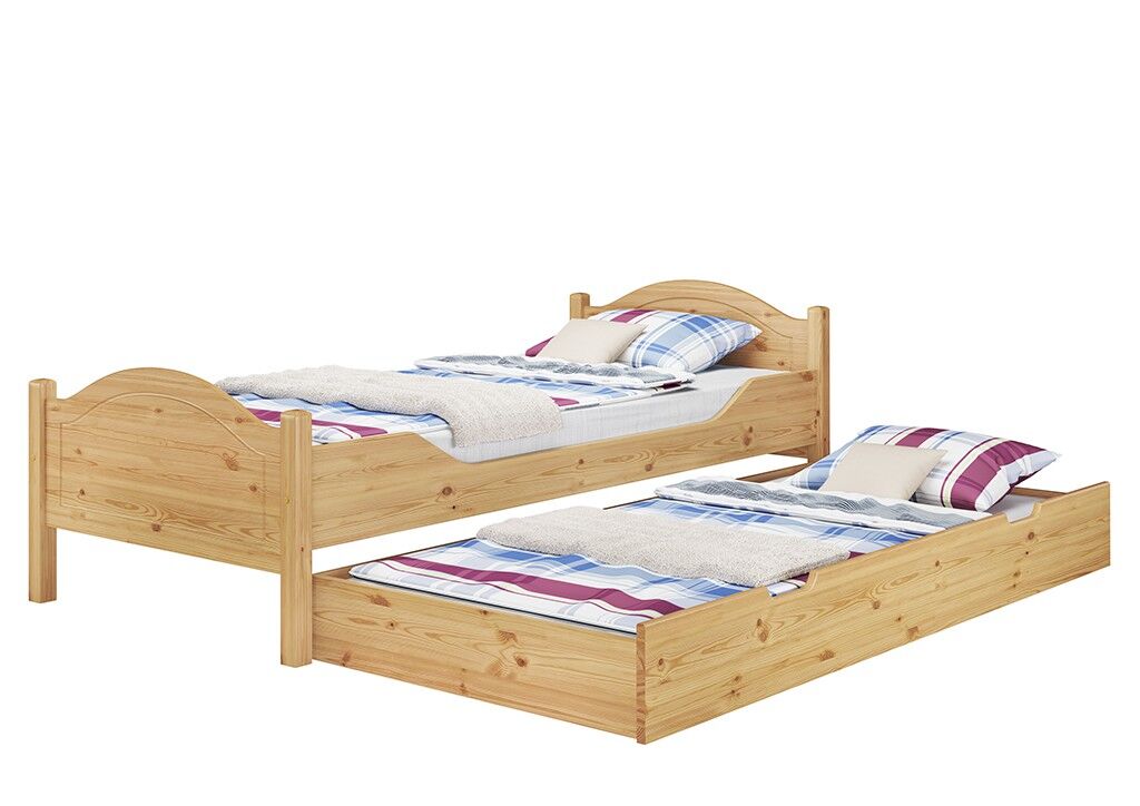 Holzbetten, Stockbett, Zwillingsbett, Holzfarbe, Bettgestell, Zusatzbett Kiefer
