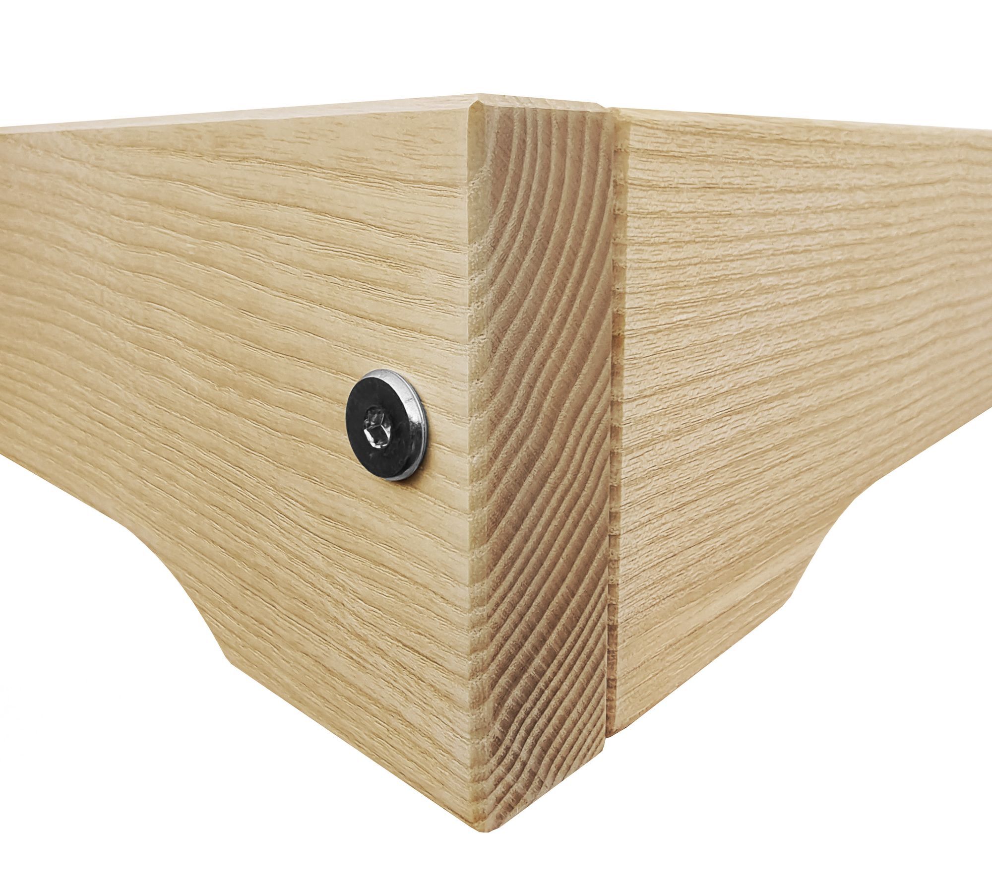 Bettrahmen 180x200 aus Esche im Detail Verbindung des Holzrahmens