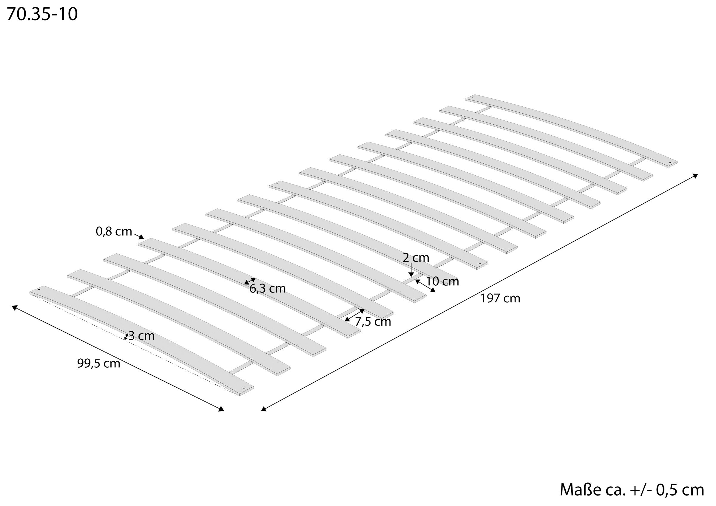 Maße den Federleisten 100x200