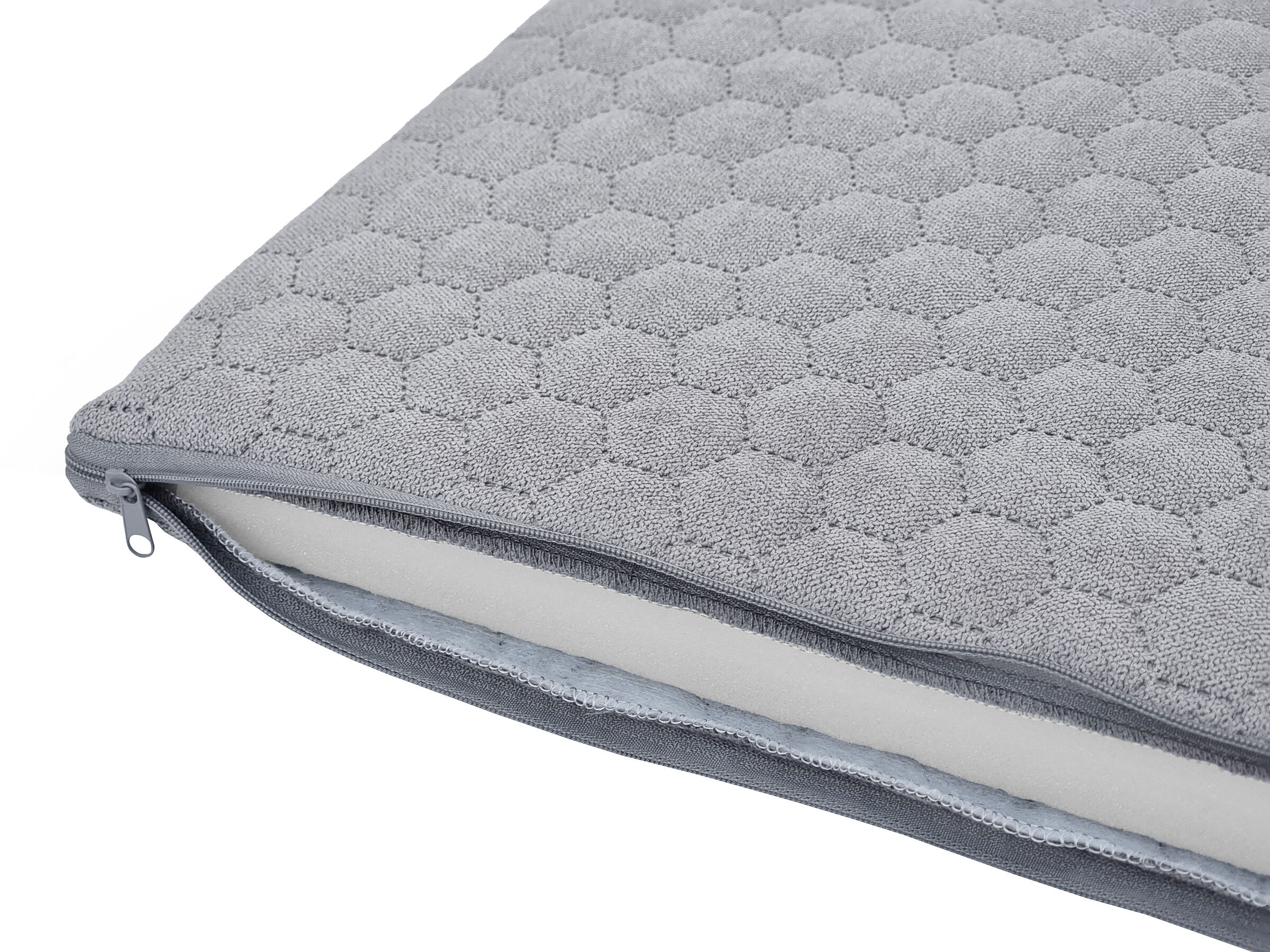 kissen, kissenbezug, grau, quilting, reissverschluss, Schaumstoff Polster für Küchenbank