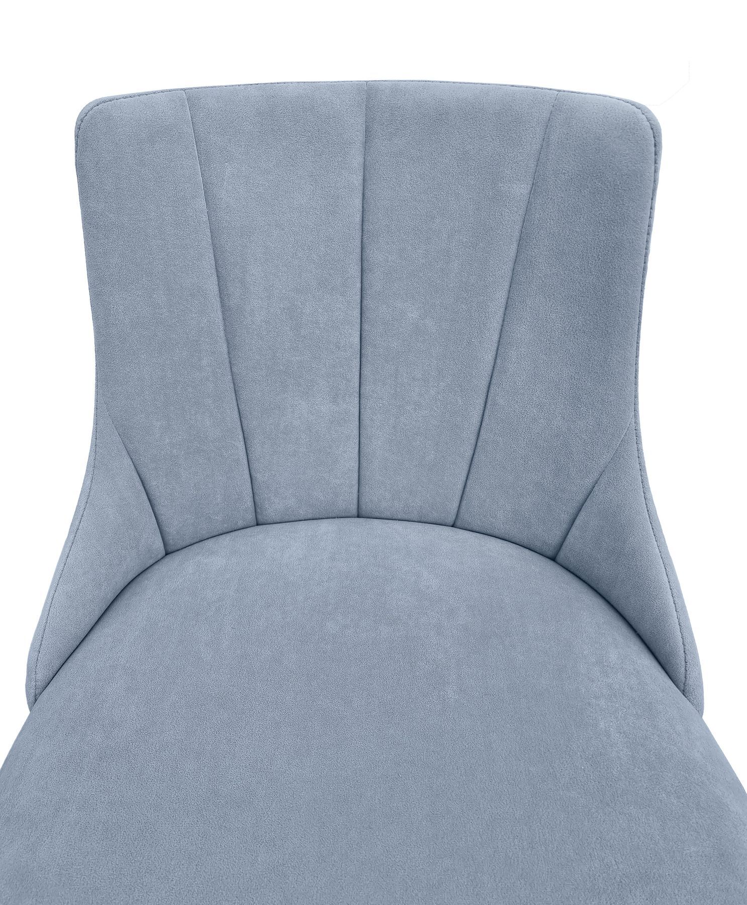 Sessel, Stuhl, Polsterstuhl, Samt, Blau, ergonomische Wölbung von Sitzfläche und Lehne