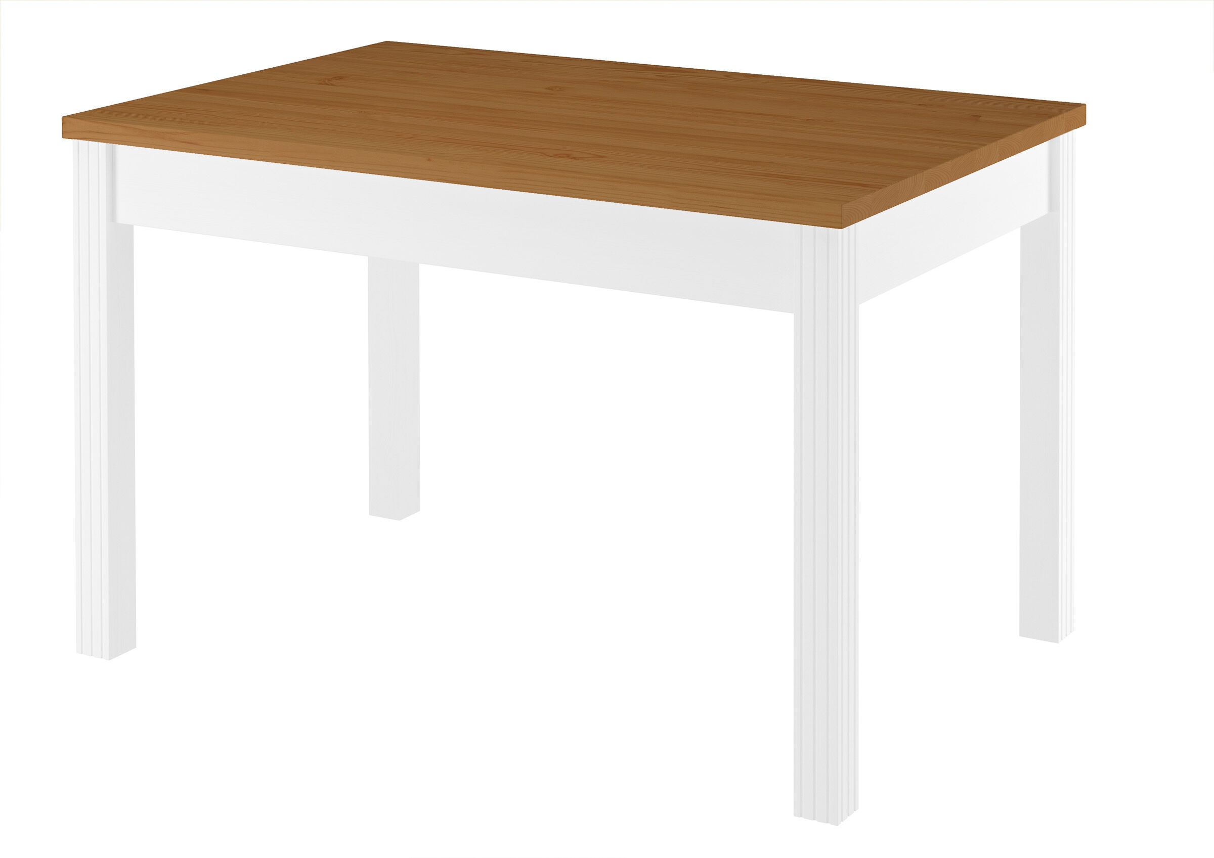 Esstisch, Holztop, Holzplatte, weiße Beine, Küchentisch,