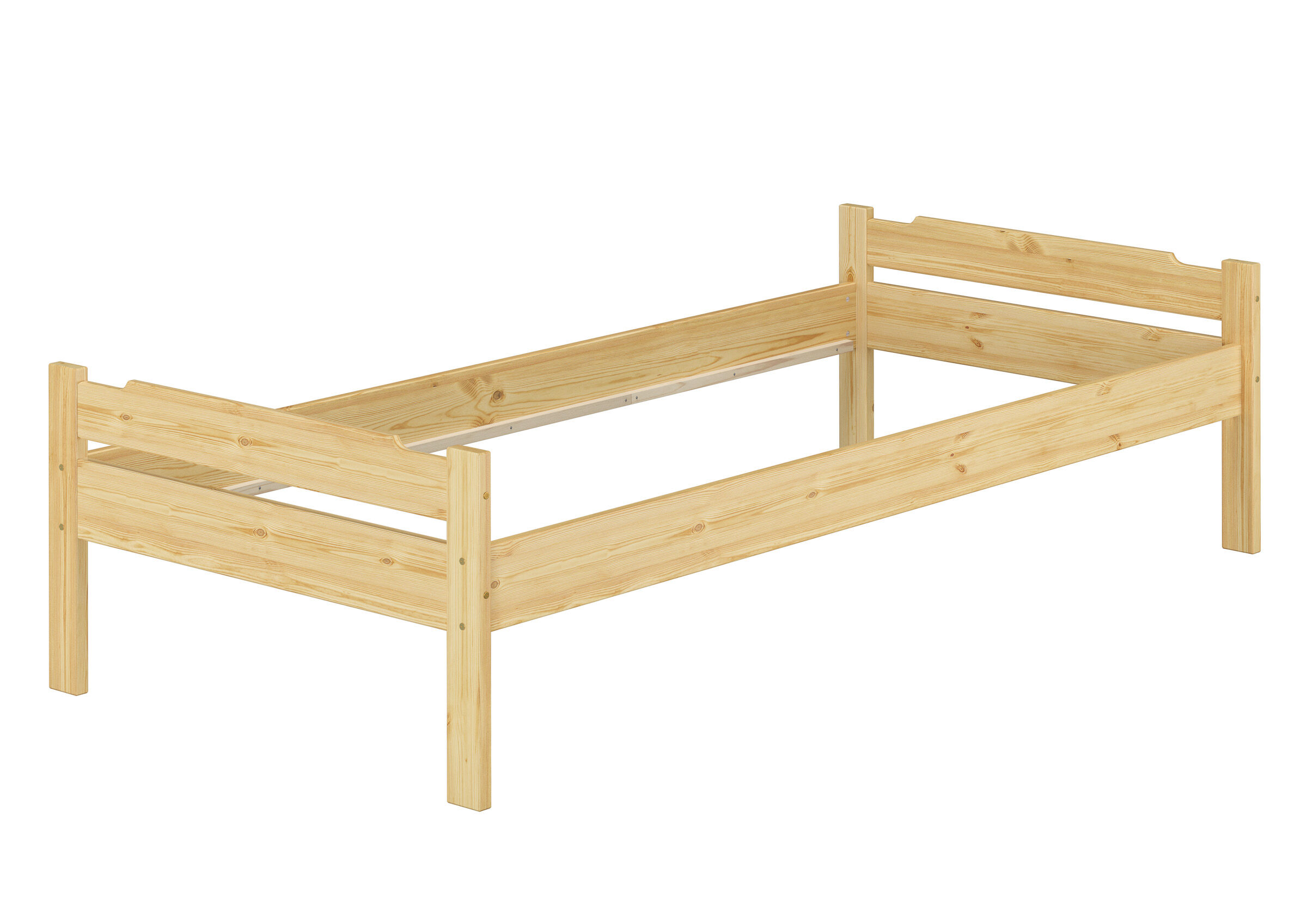 holzbettrahmen, Babybett, Holz, Naturholz, Holzlatten, Kiefer natur Bett ohne Zubehör