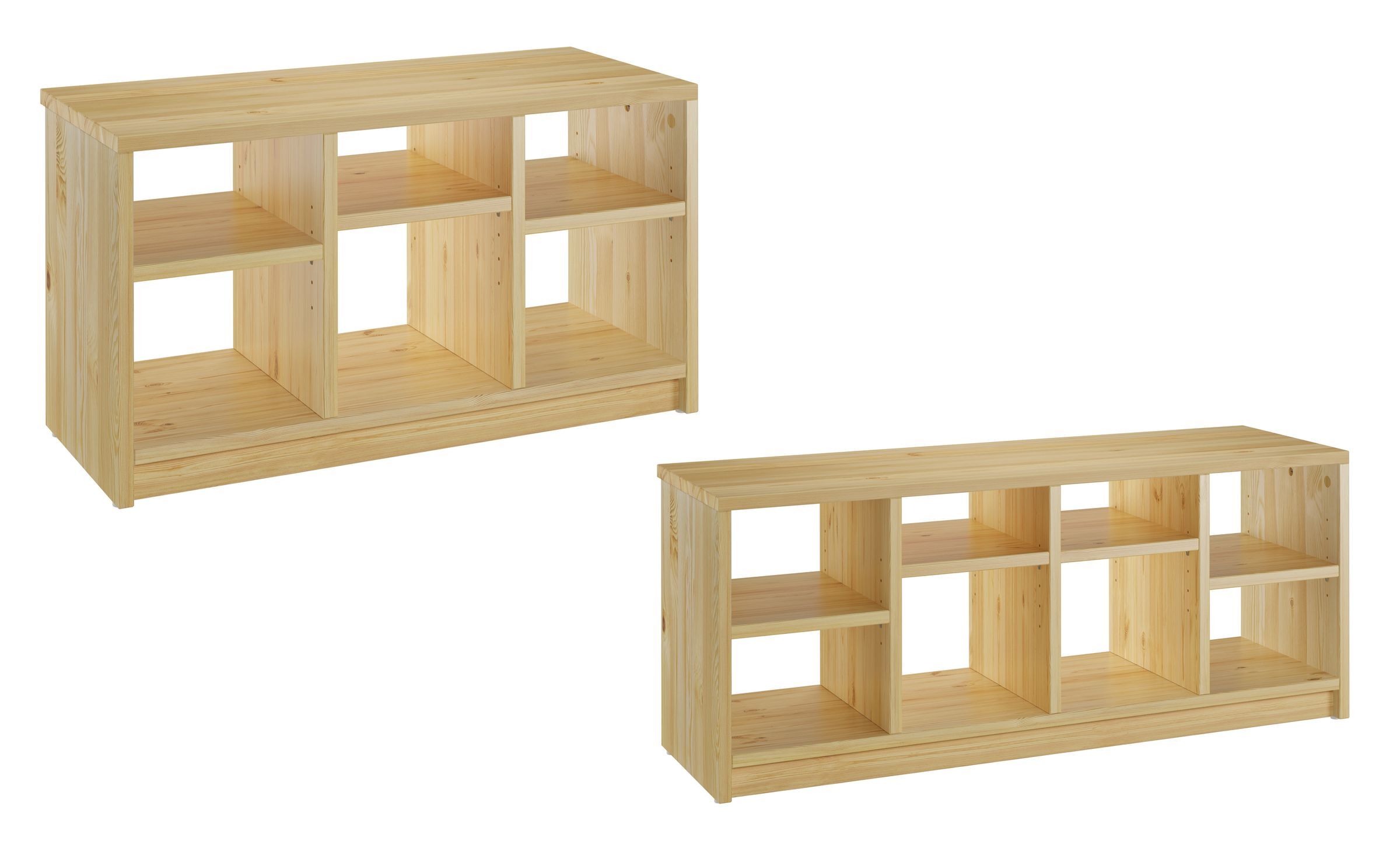 Holz, Regal, Holzregal, Offenes Regal, Cube-Regal, Auswahlbild den beiden Schuhregalen
