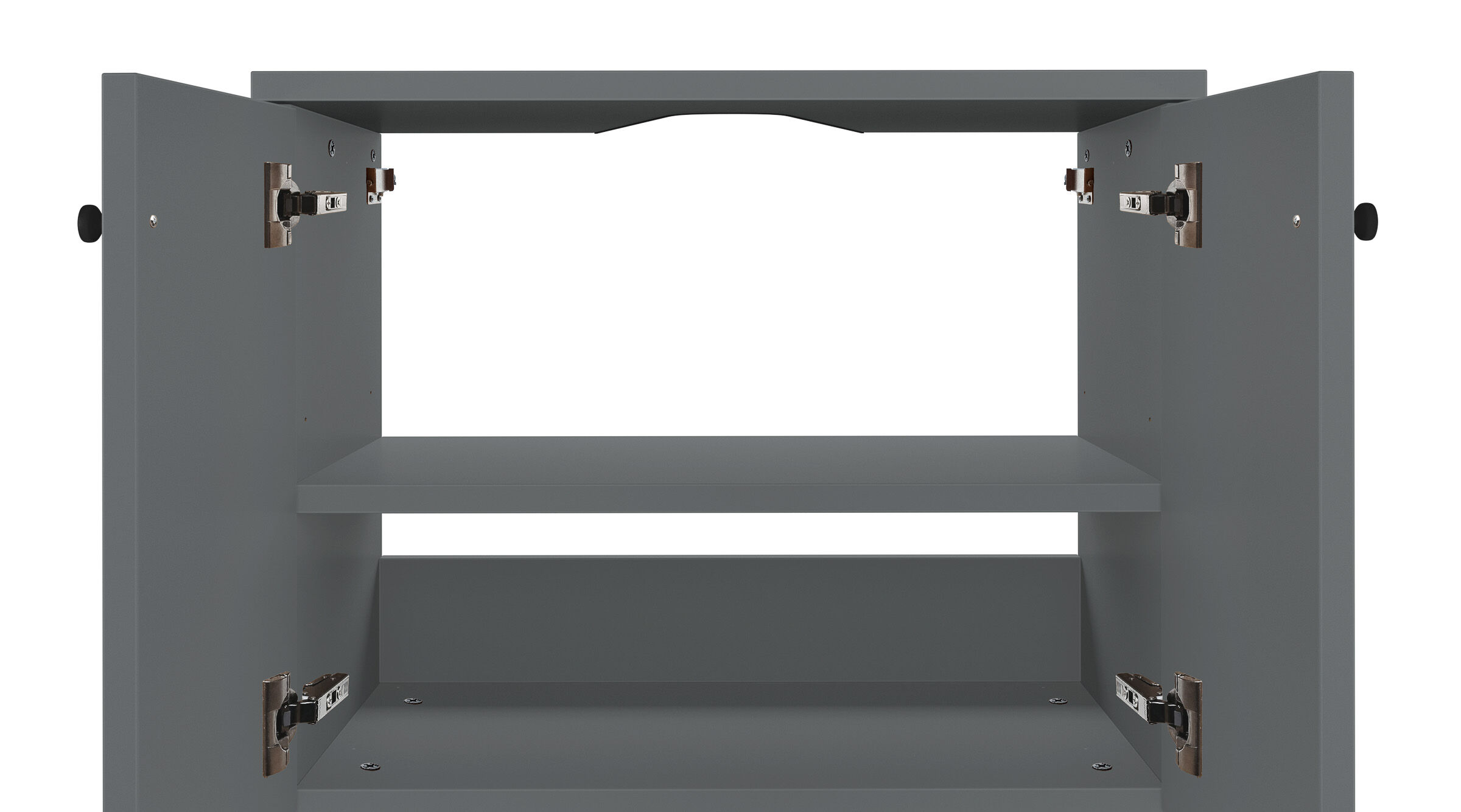 garderobe, regal, metall, grau, schrank, Offener Unterschrank in grau