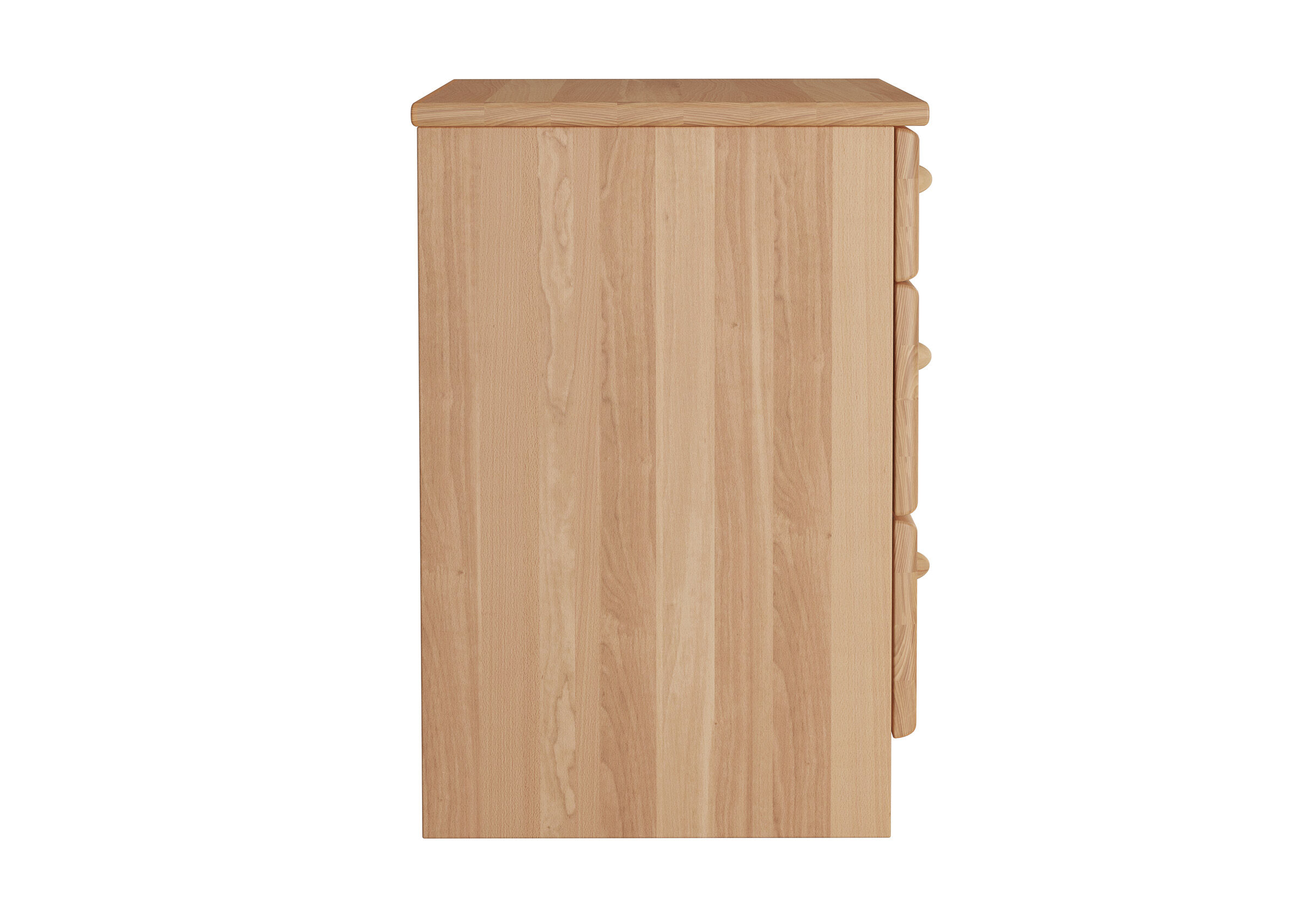 Holzkommode, Nachttisch, Schubladenkommode, Massivholz, Naturholz, Seitenansicht Buche Nachttisch