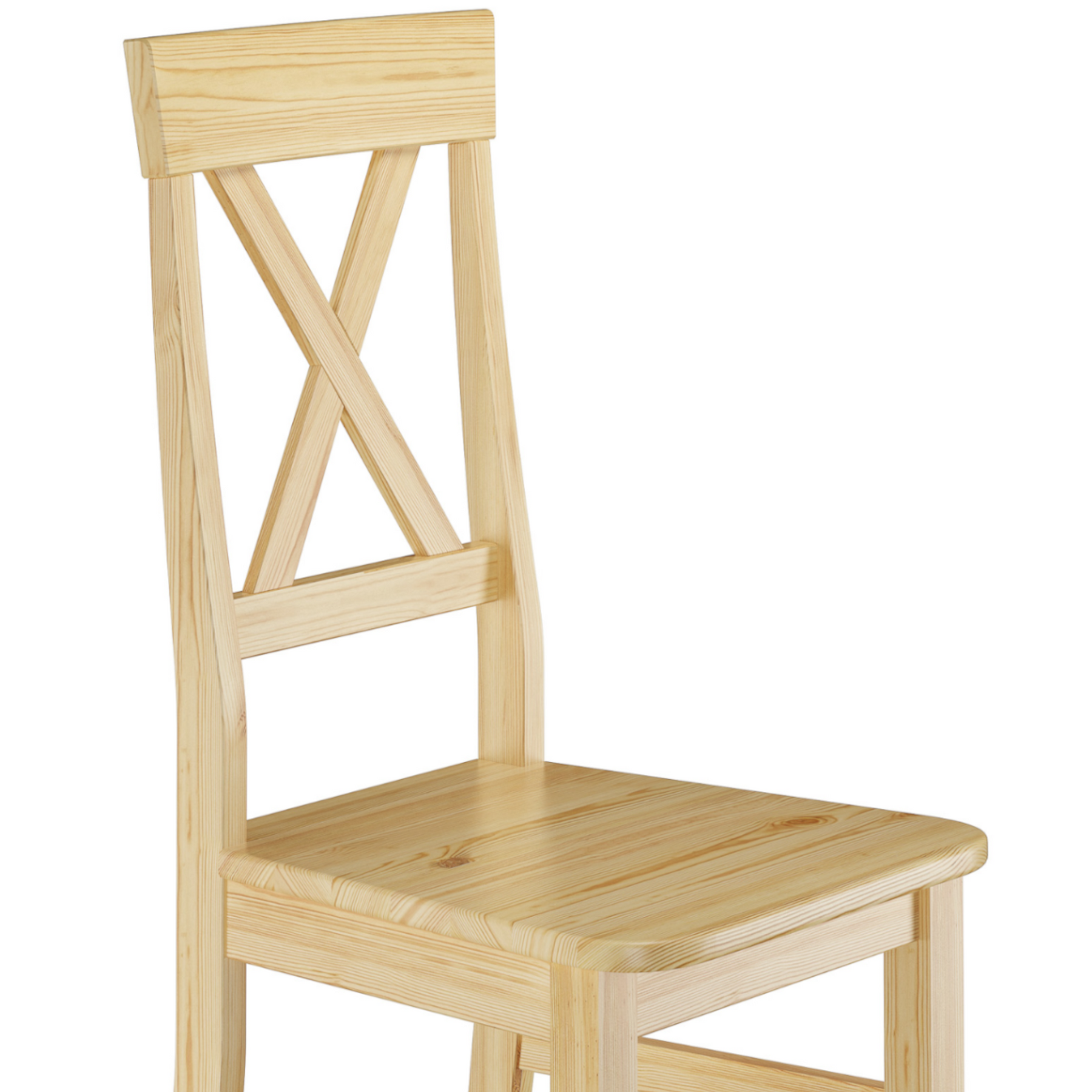 stuhl, holzstuhl, naturholz, geometrischerrücken, frontansicht,