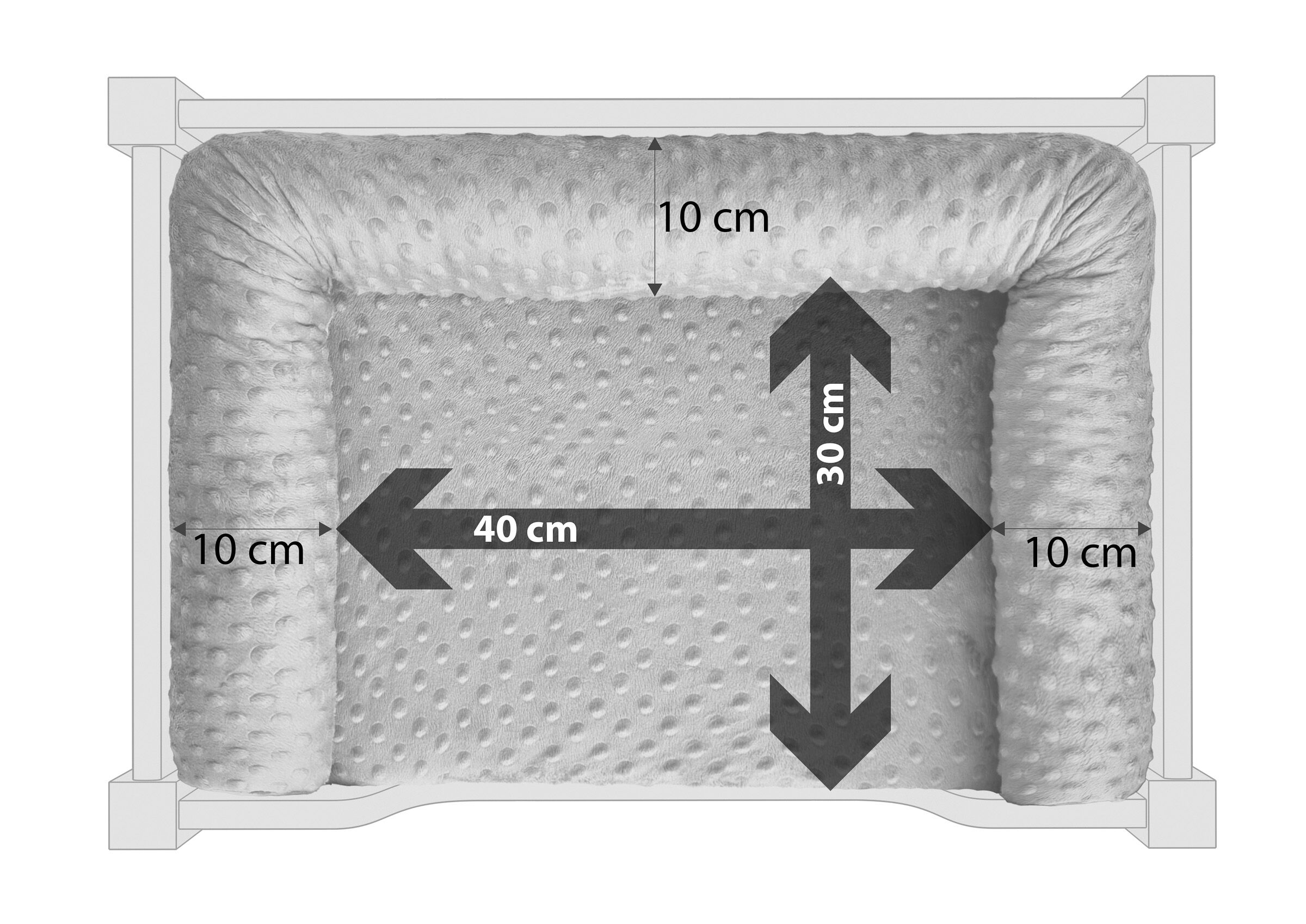 kuschelsofa, blickschirm, grau, gepolsterte, muster, Hunde Polsterbezug grau 60x40 cm