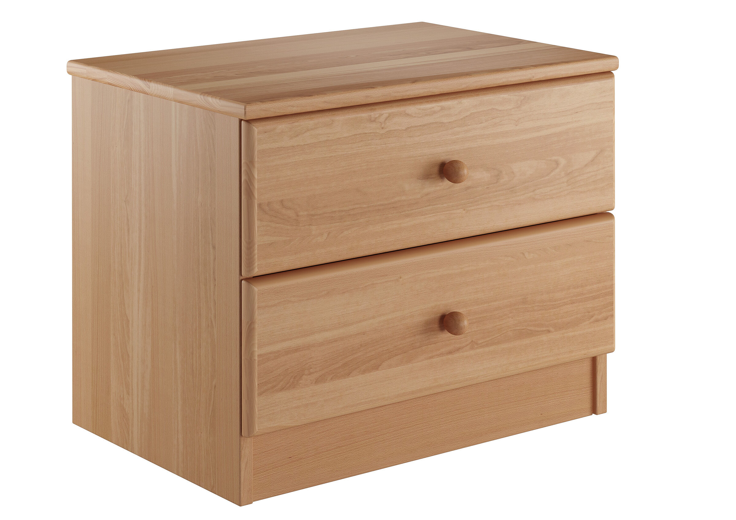 nachtkästchen, holz, schubladen, naturholz, Holzoberfläche, Buche Nachtisch mit 2 Schubladen