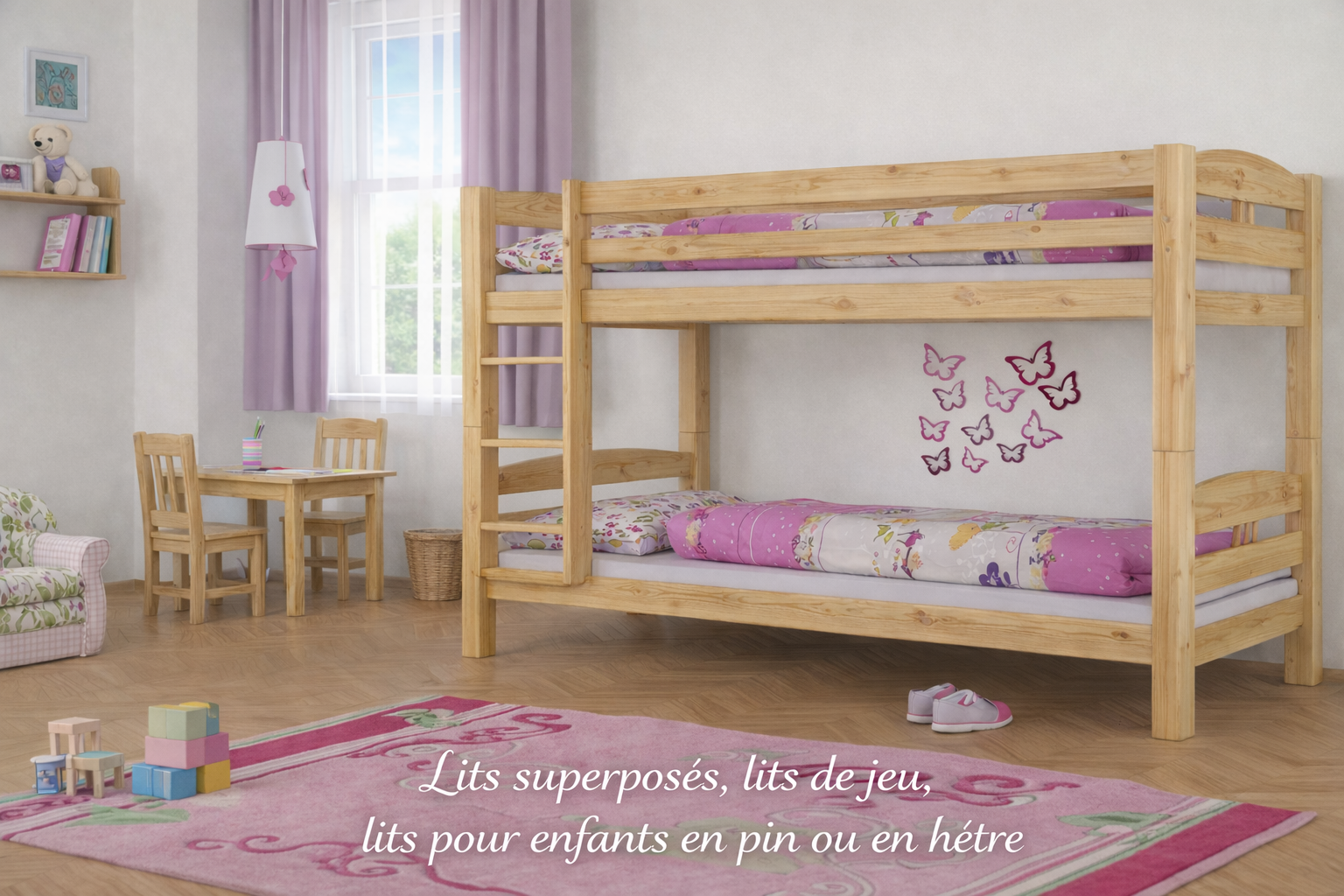 Moebel, Inneneinrichtung, Bett, Hochbett, Stuhl,