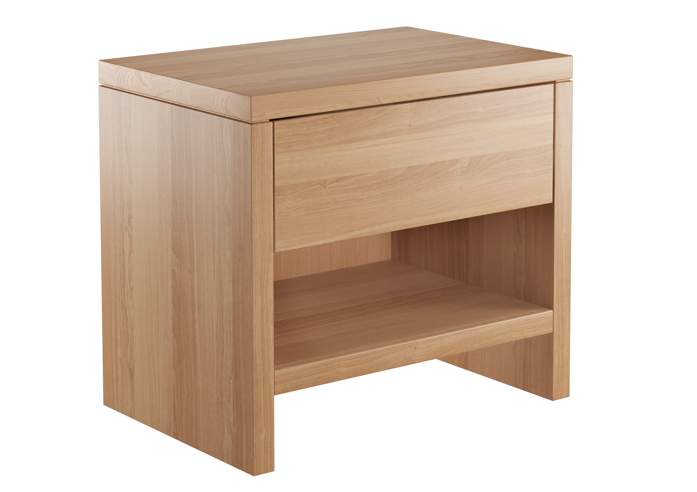 Nachtkommode, Holz, Ahorn, Schrank, Offenes Regal, Moderne-Nachtkommode-Buche