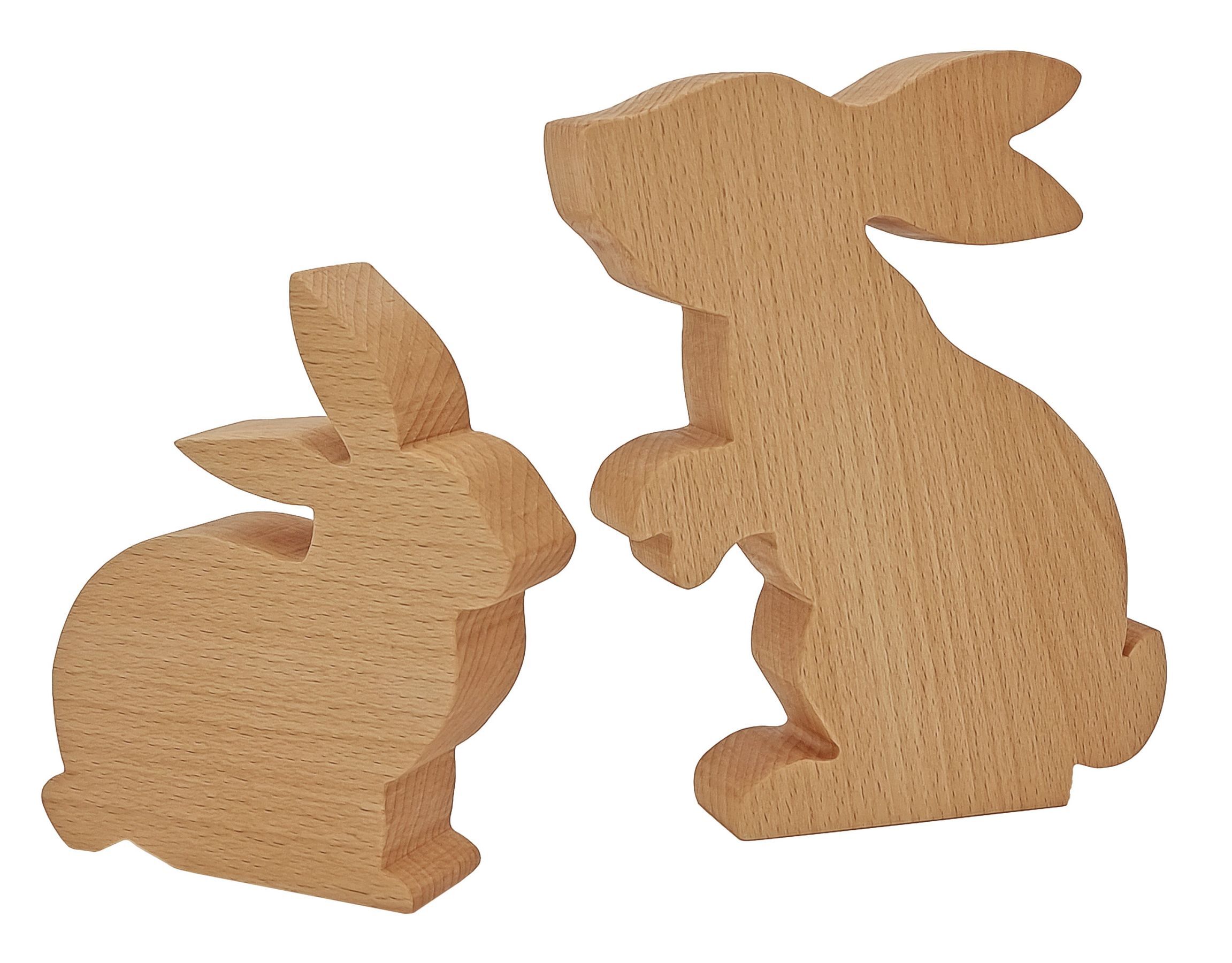 Hasenfamilie aus Buche