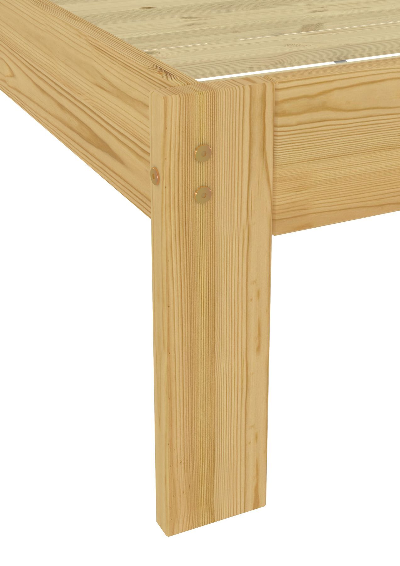 Holz, Holztisch, Bein, Kiefer, Naturholz, Detailbild Pfosten Kiefer natur