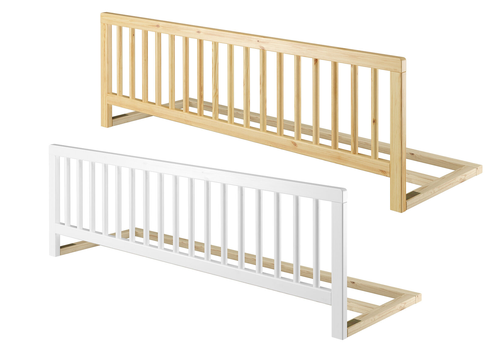 Kopfstütze?, Holzlattenbett, Holzlattenrost, Rahmen?, Kindersicherung Rausfallschutz Kiefer und weiß