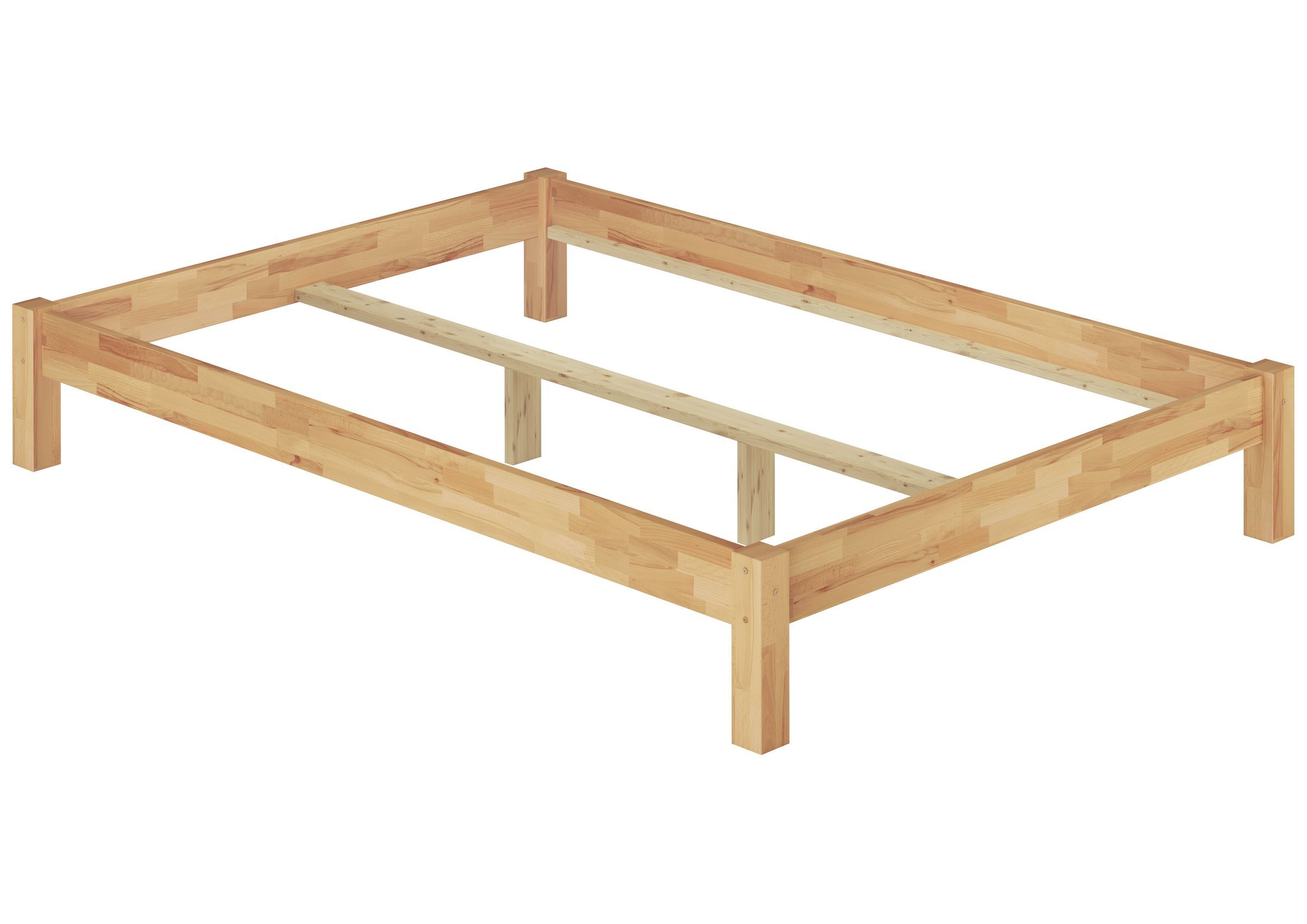 Holzbettrahmen, Bettgestell, Holzrahmen, Holzbett, Naturholz,