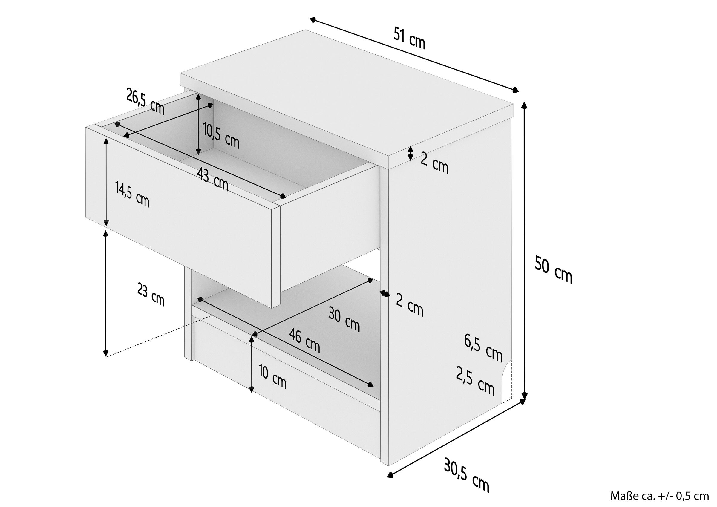 unteres schrank, schublade, wohnzimmer möbel, weiß, abmessungen, Maßskizze