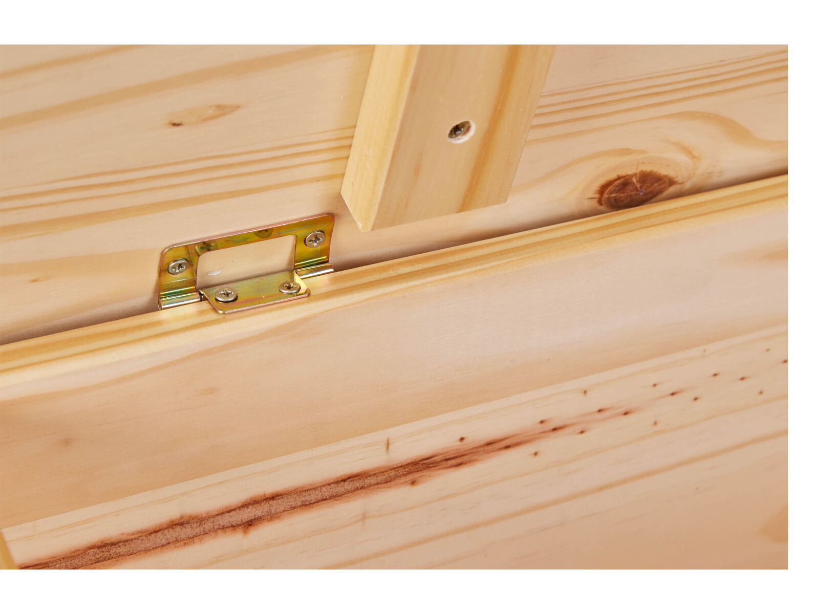 Holzbox, Holzschuber, Scharnier, Holzverschraubung, Kiste, Truhenbeschlag