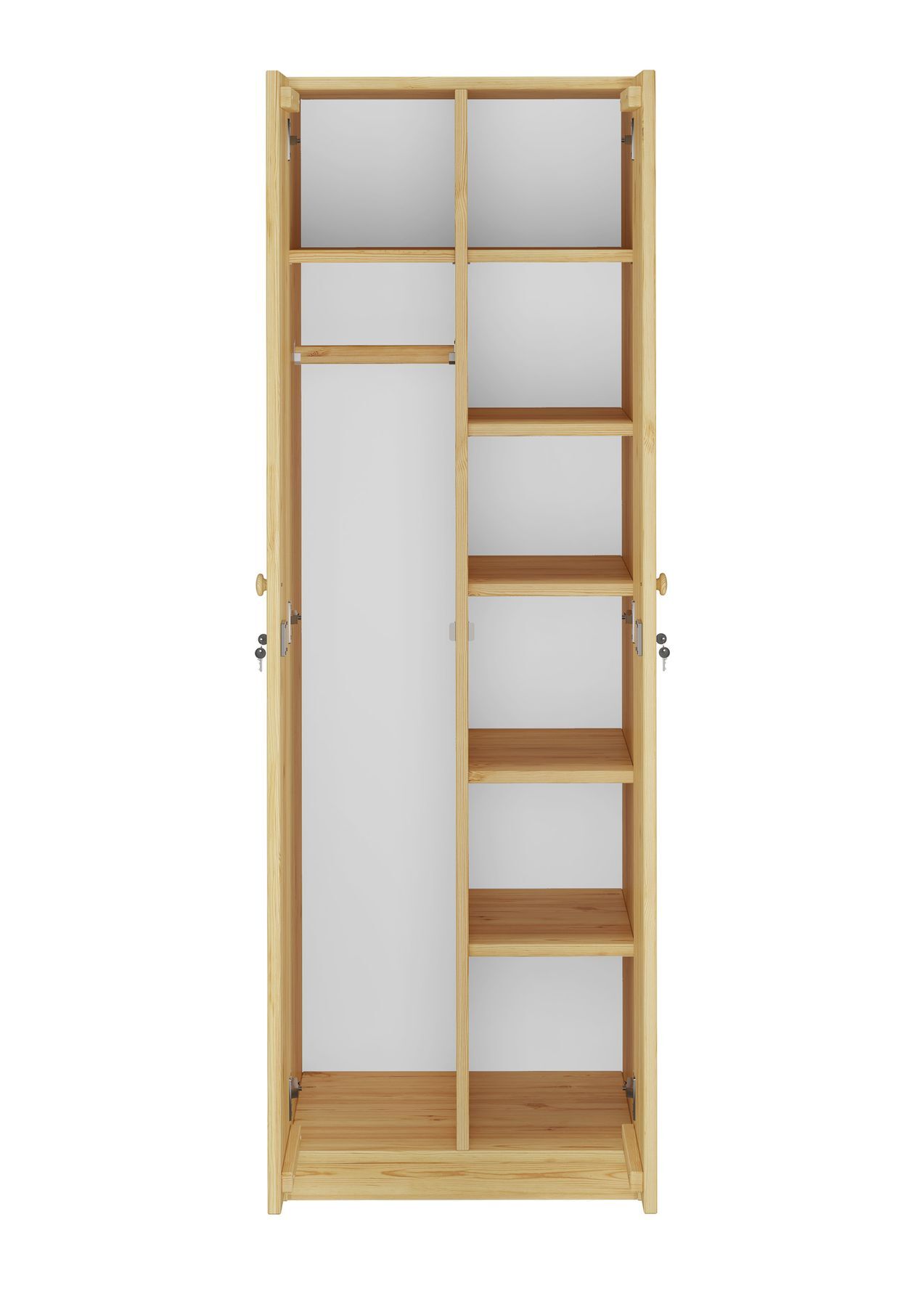 Regal, Holz, Vitrine, Schrank, Glaspanel, Massivholz Schrak mit Einlegeböden