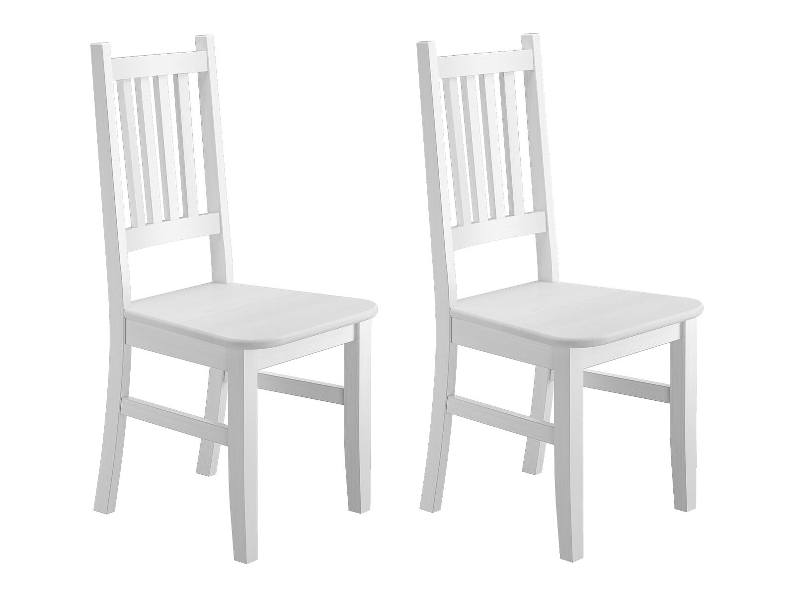 stuhl, holzstuhl, weiße farbe, hochlehner, vierbeiner, Stühle Kiefer weiß Doppelpack