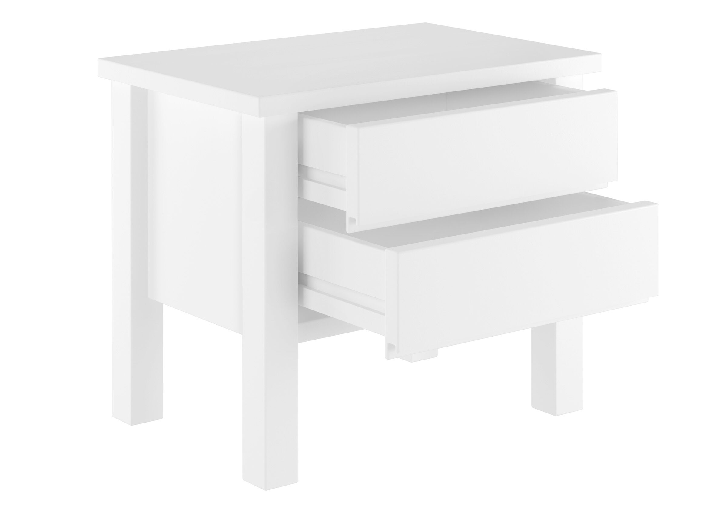 Nachtkommode, weiße Kommode, 3 Schubladen, Holzlook?, Skandinavisch Stil, Nachtkonsole mit 2 Schubladen