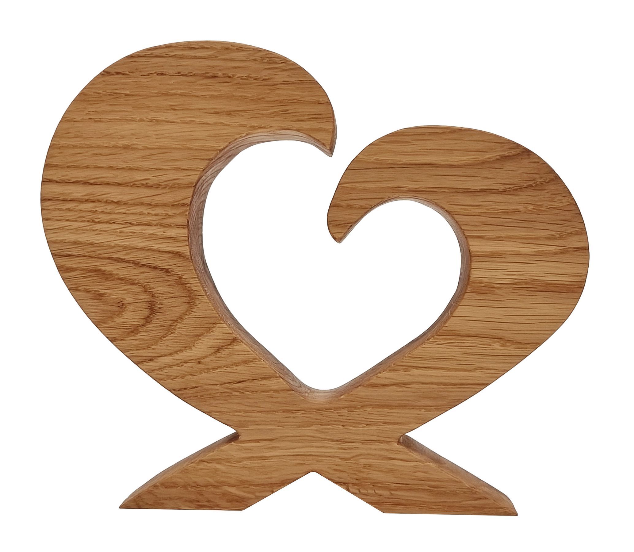 holz, herz, skulptur, deko, naturholz, Schönes Geschenk Holzherz aus Eiche
