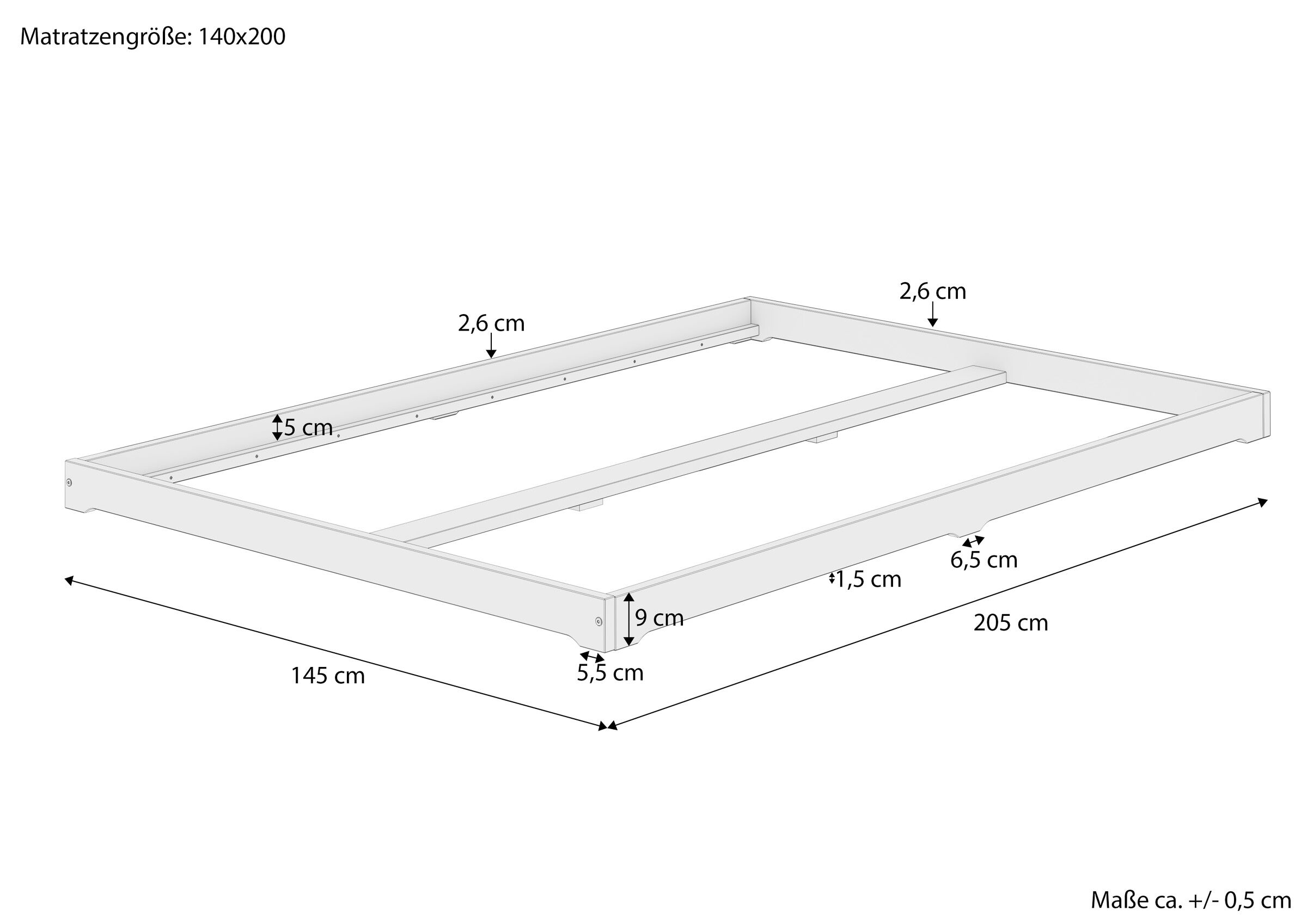 Diagramm, Handlung, Maße des Doppelbettes 140x200