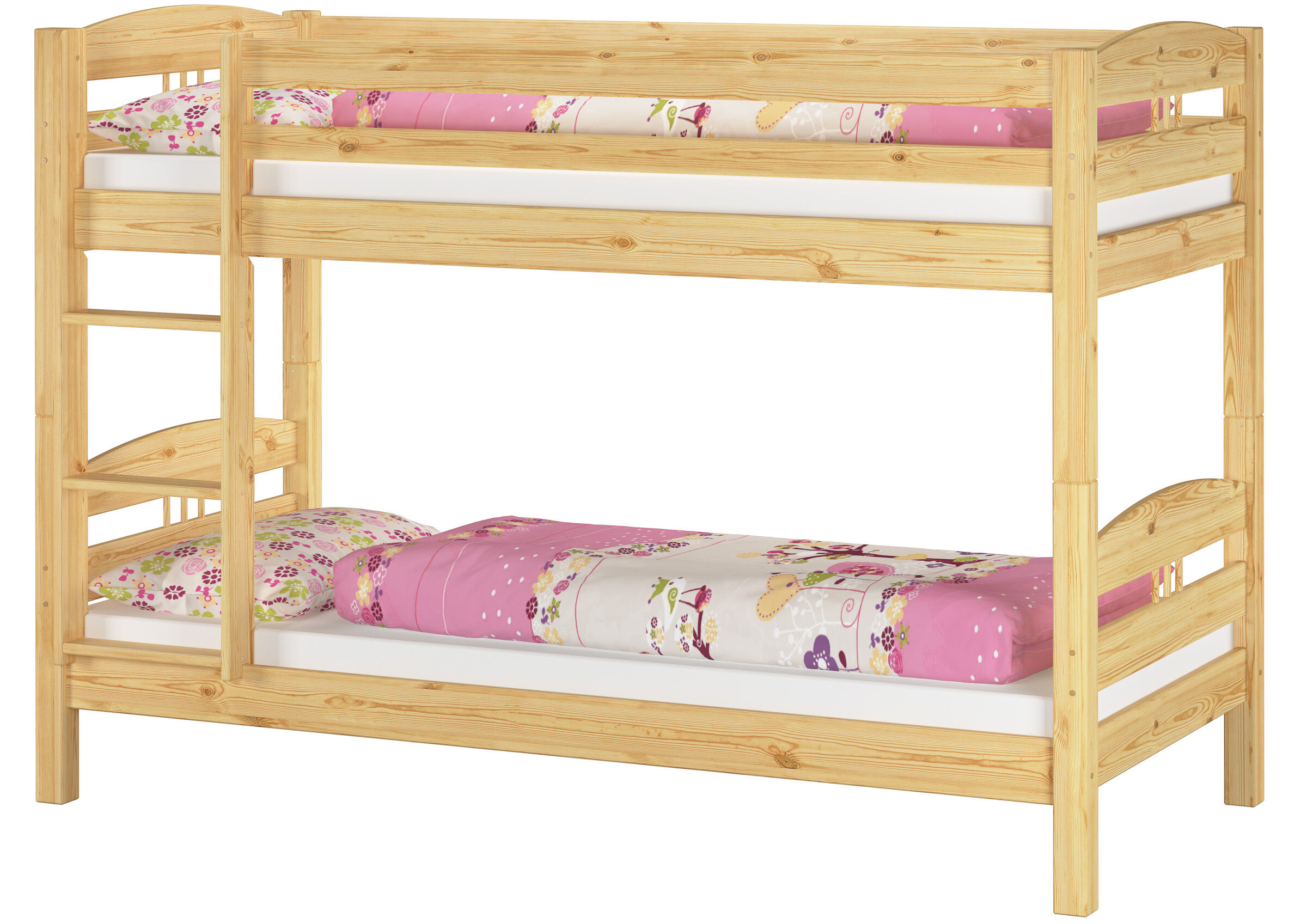 Etagenbett, Kiefer, Holz, Mädchenbett, Schranklos, Stockbett Mädchen