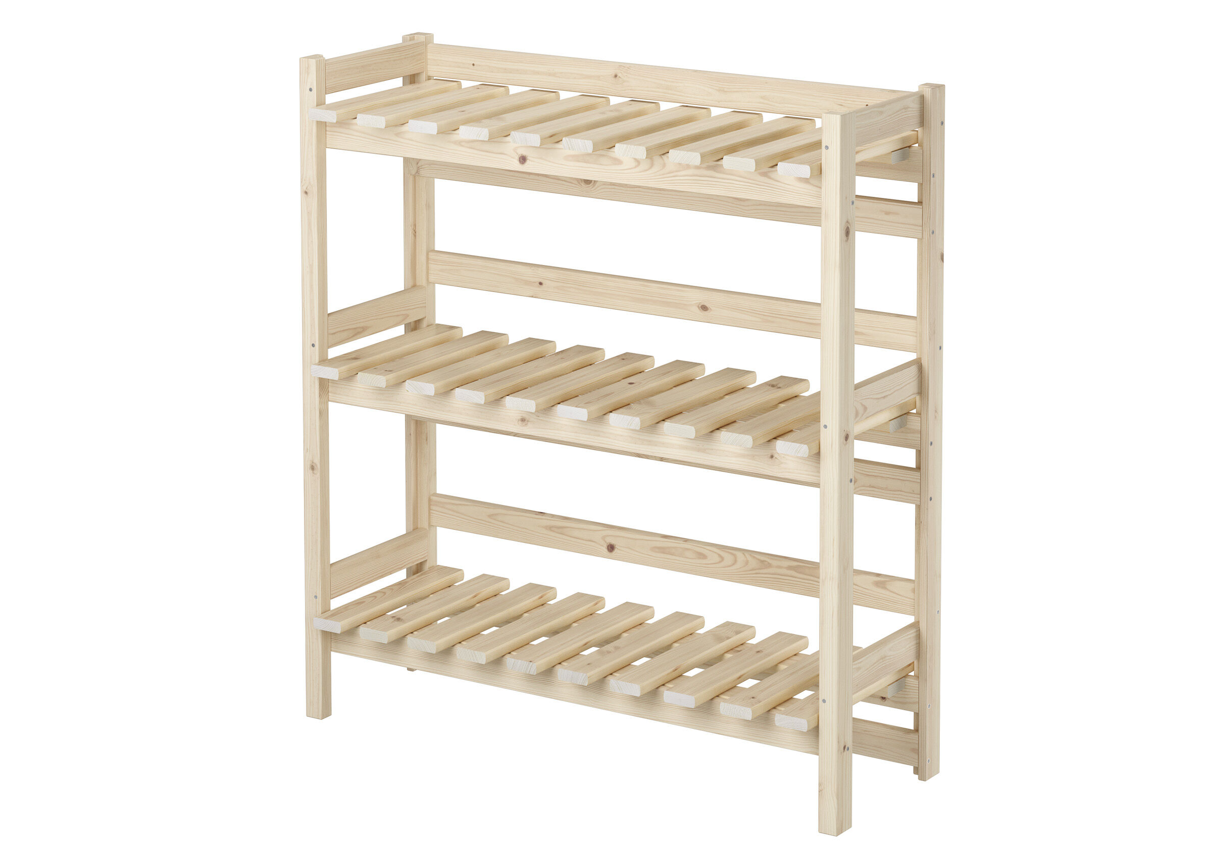Holzregal, Mehrzweckregal, Schuhregal, Holzregal im Kiefernstil, offenes Regal, Vorratsregal aus Massivholz