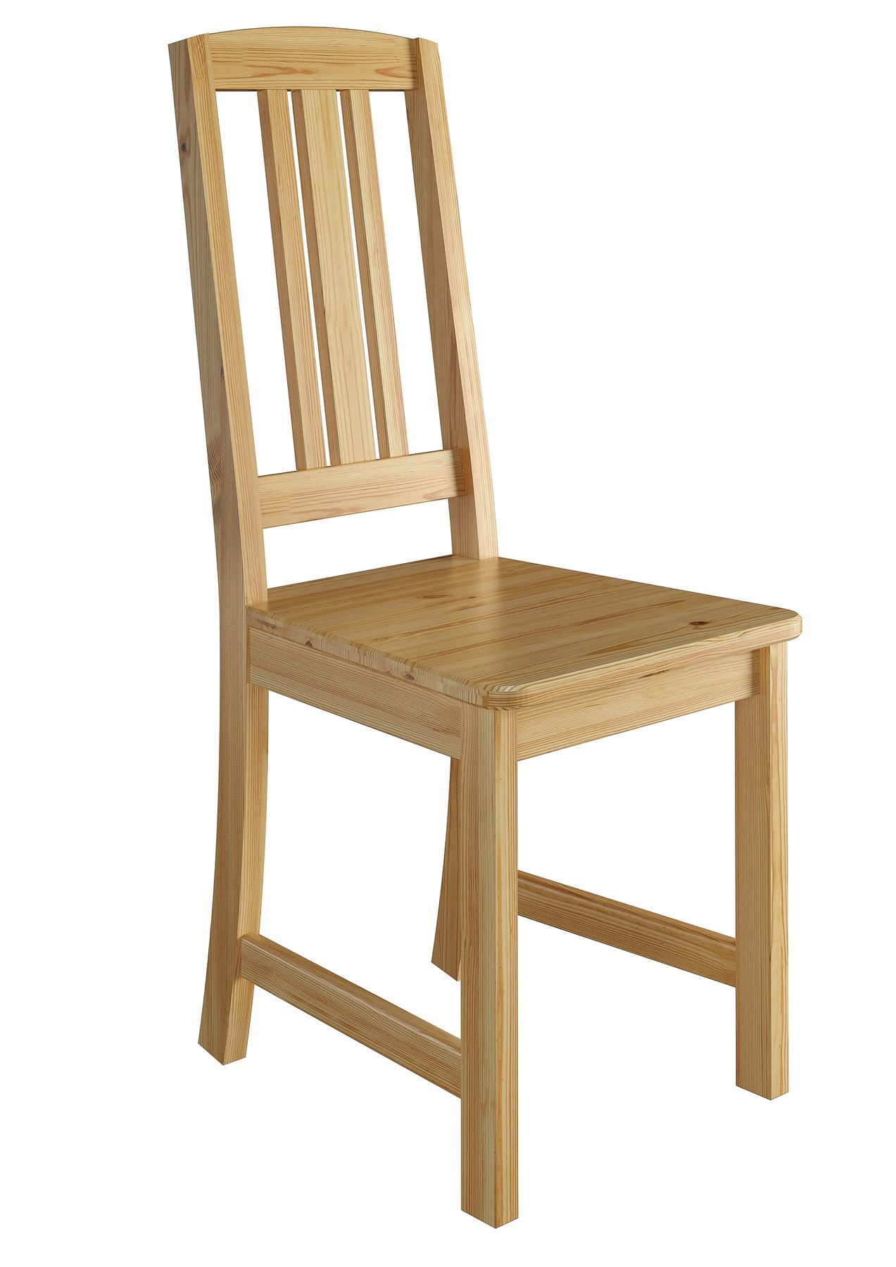 Holzstuhl, Stuhl, Naturholz, gerades Rücken-Design, vierbeiniger Stuhl,