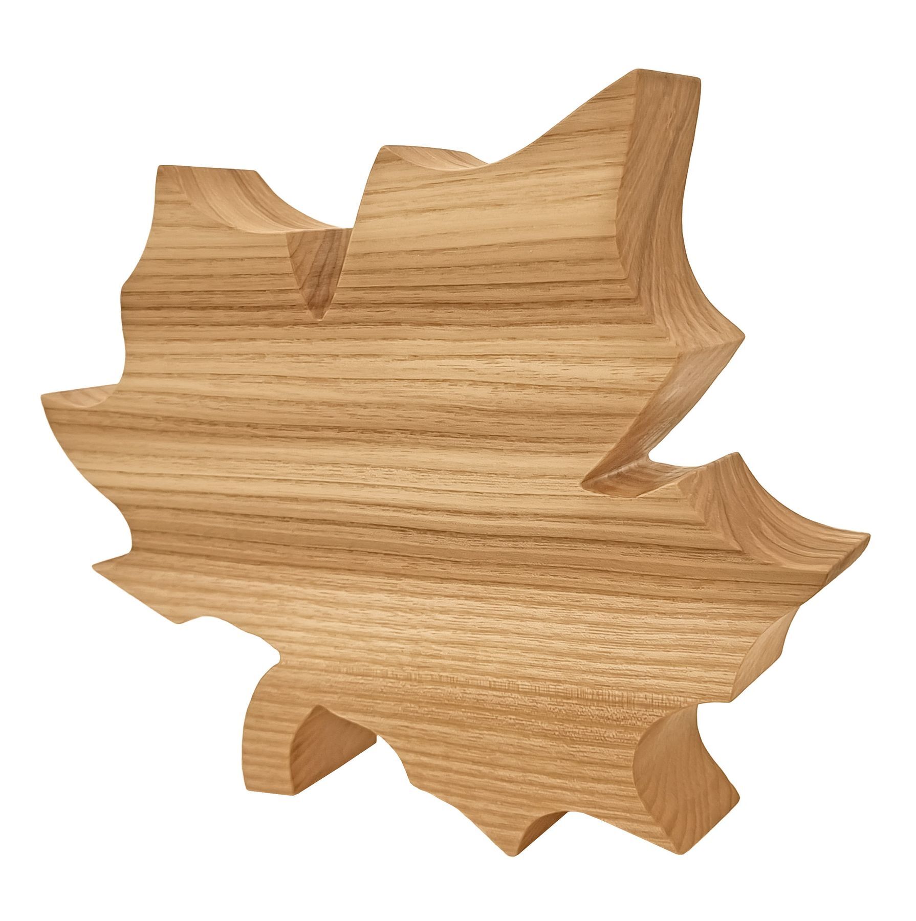 Holzfigur, Karte, Holzkunst, Dekor, Schneidearbeit, Kleineres Ahornblatt als Herbstdekoration
